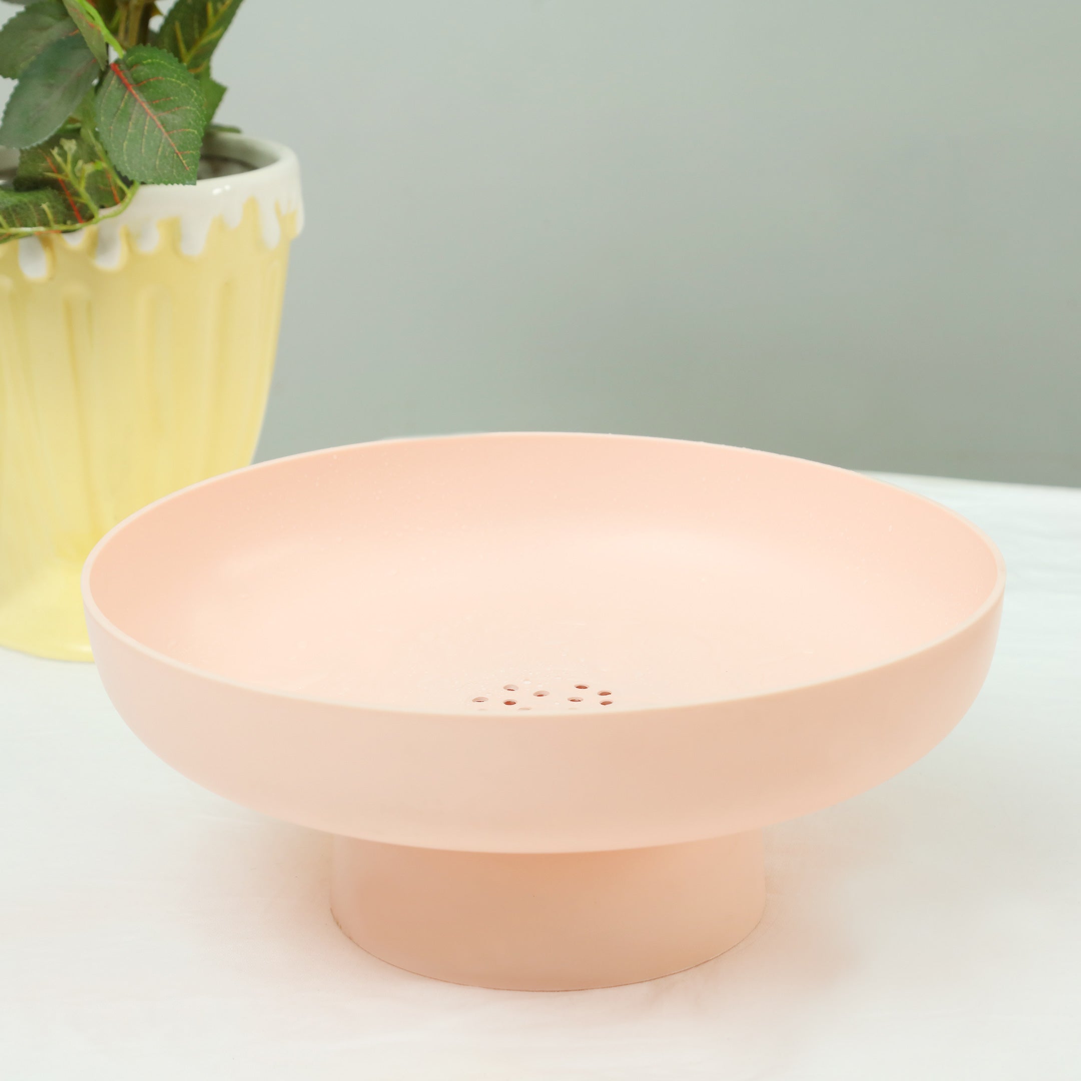 Macaron Color Fruit Drain Tray With Detachable Base