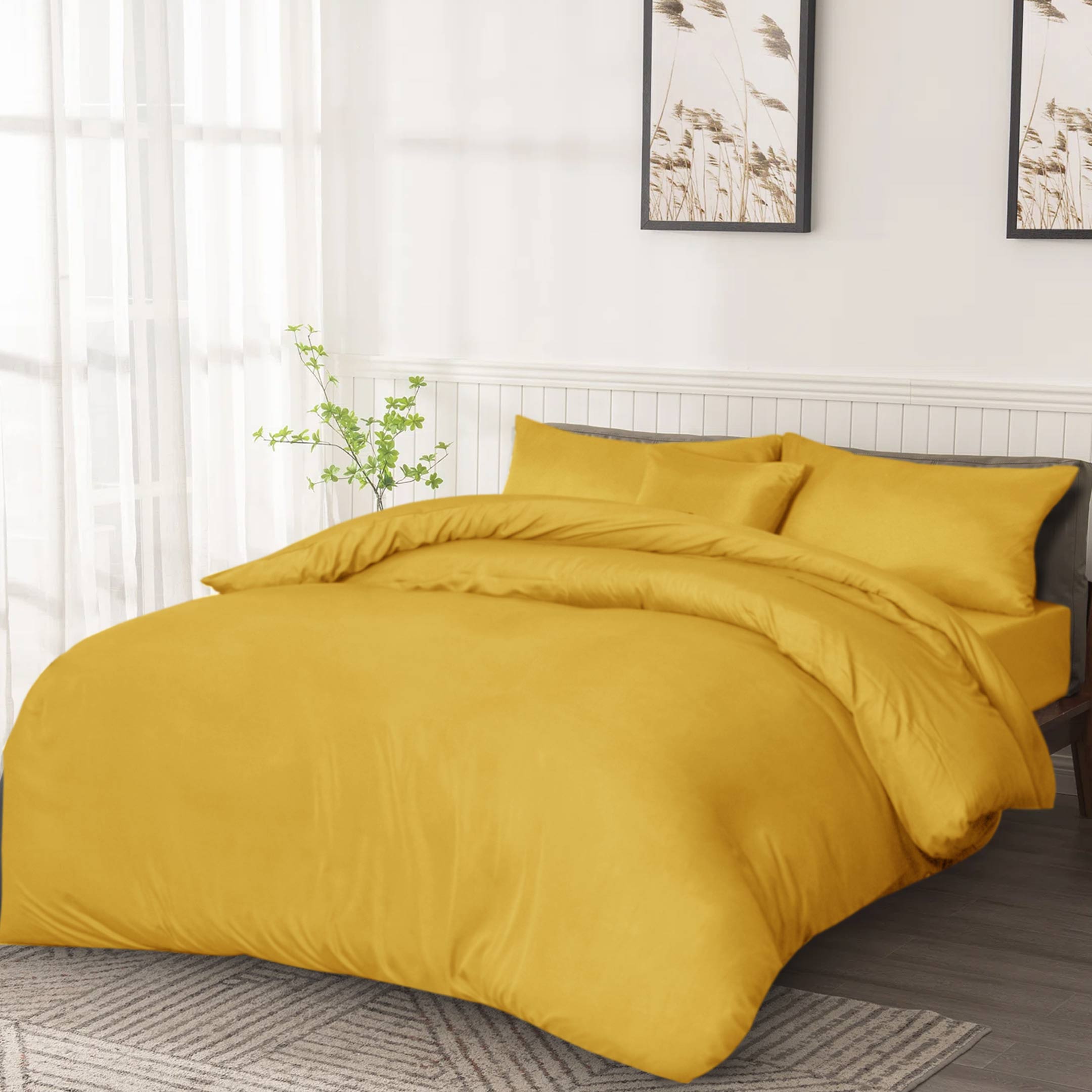 Premium Quality Duvet Cover Set Musturd