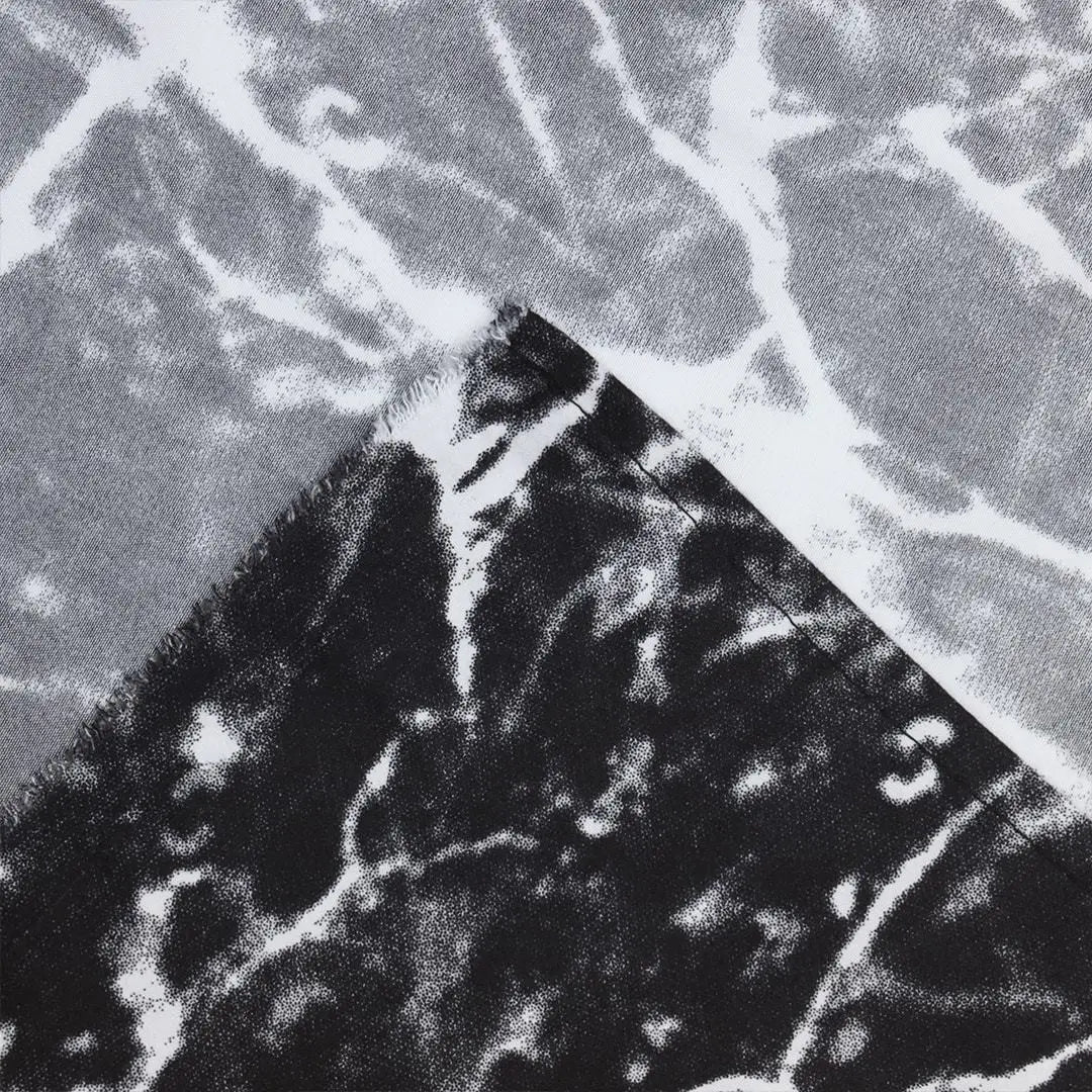 Nero Marquina Marble Design Microfiber Duvet Cover Set