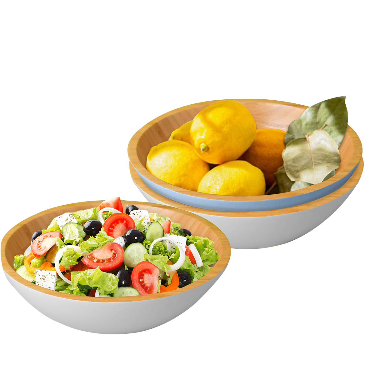 Bamboo Wood Fruit & Salad Bowl