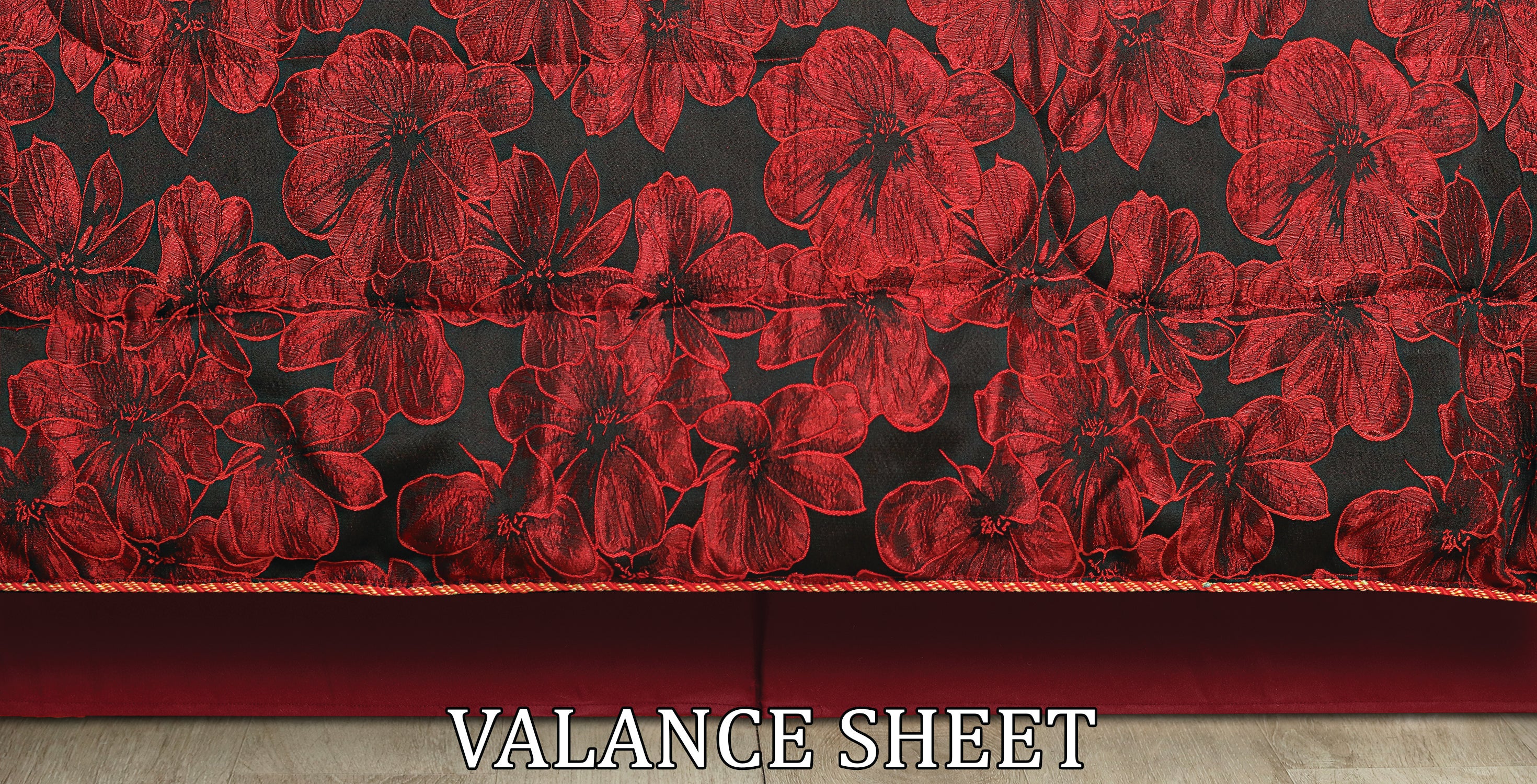 Zara Red Luxury Jacquard Comforter Set