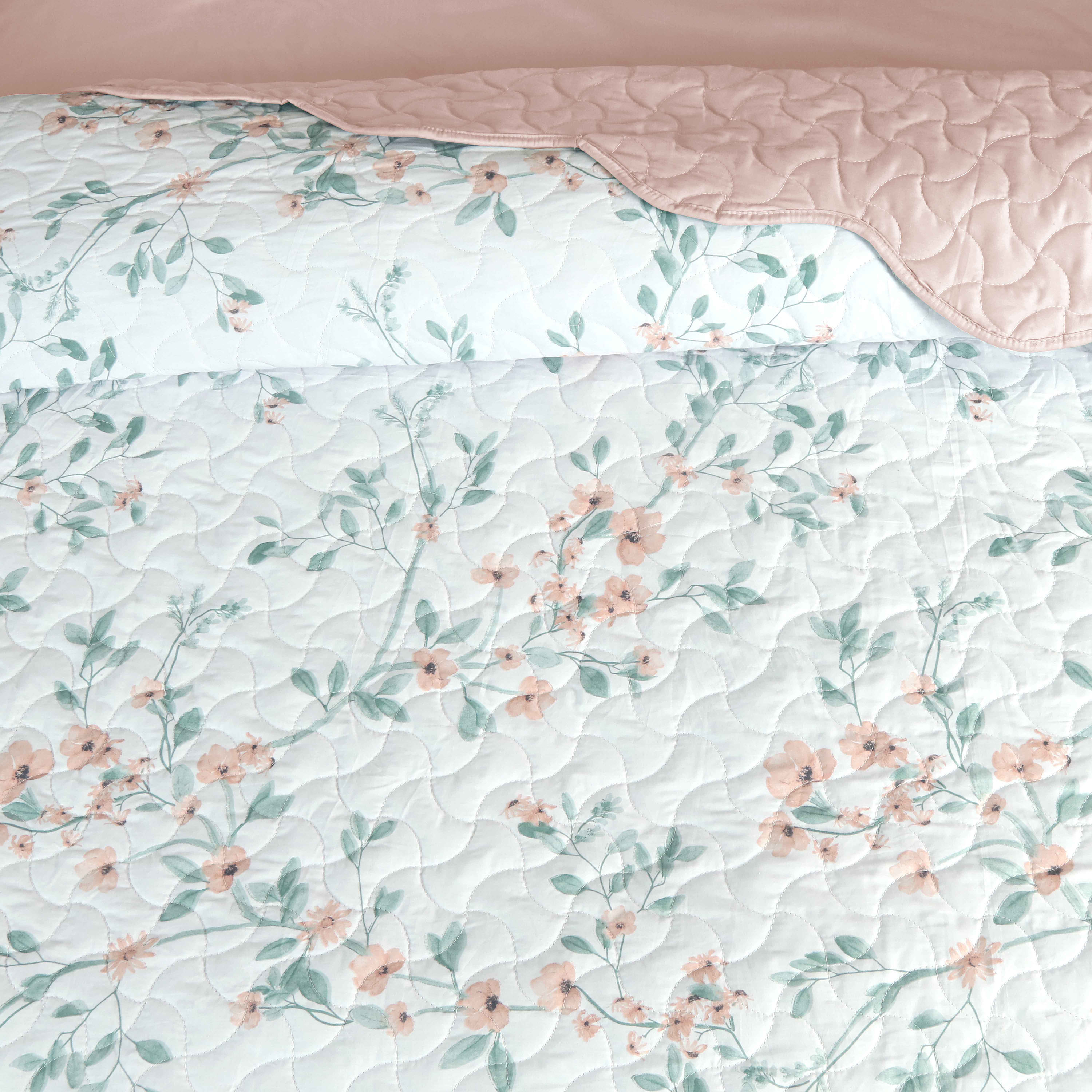 Sage Solace Printed Summer Bedspread 6PCS Set