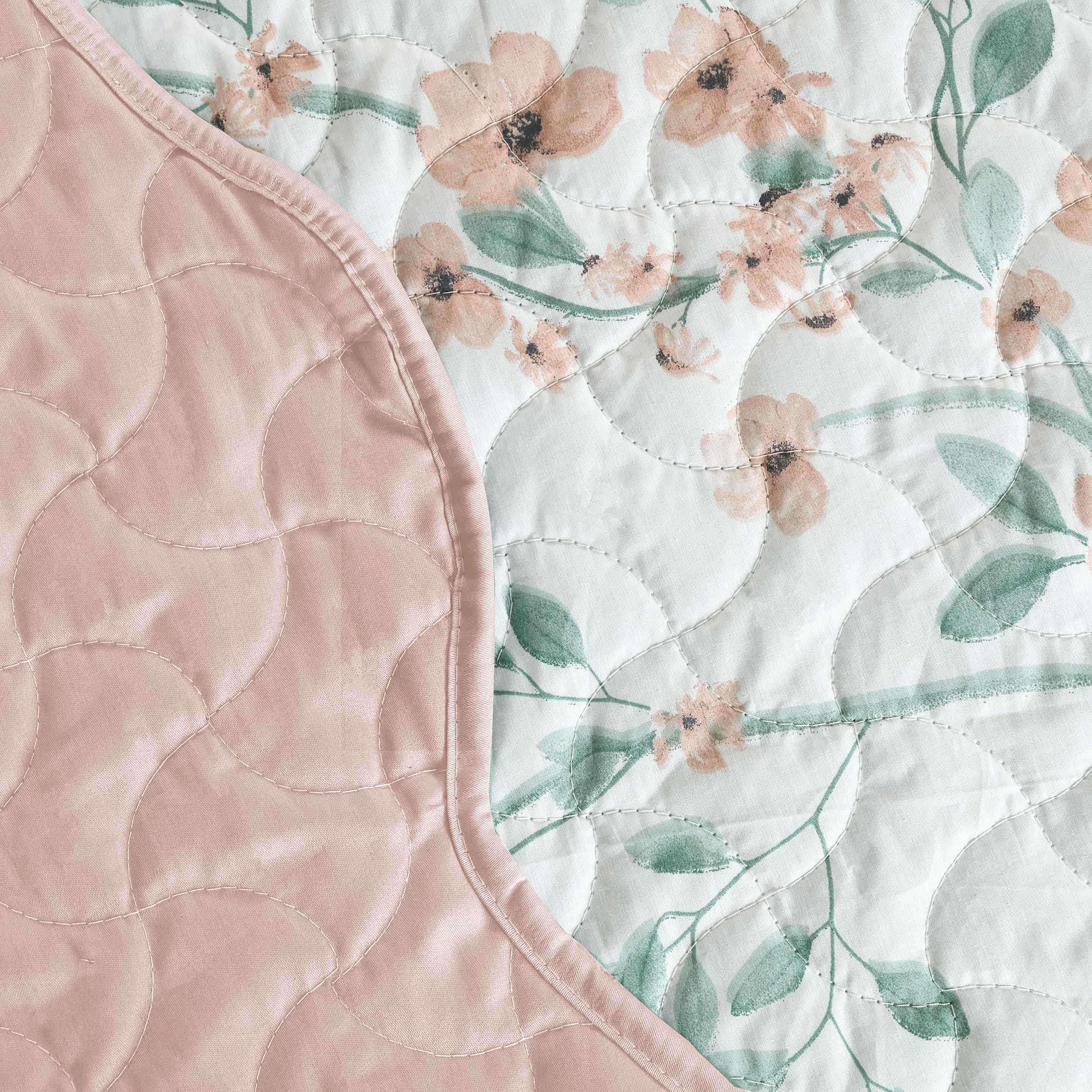 Sage Solace Printed Summer Bedspread 6PCS Set