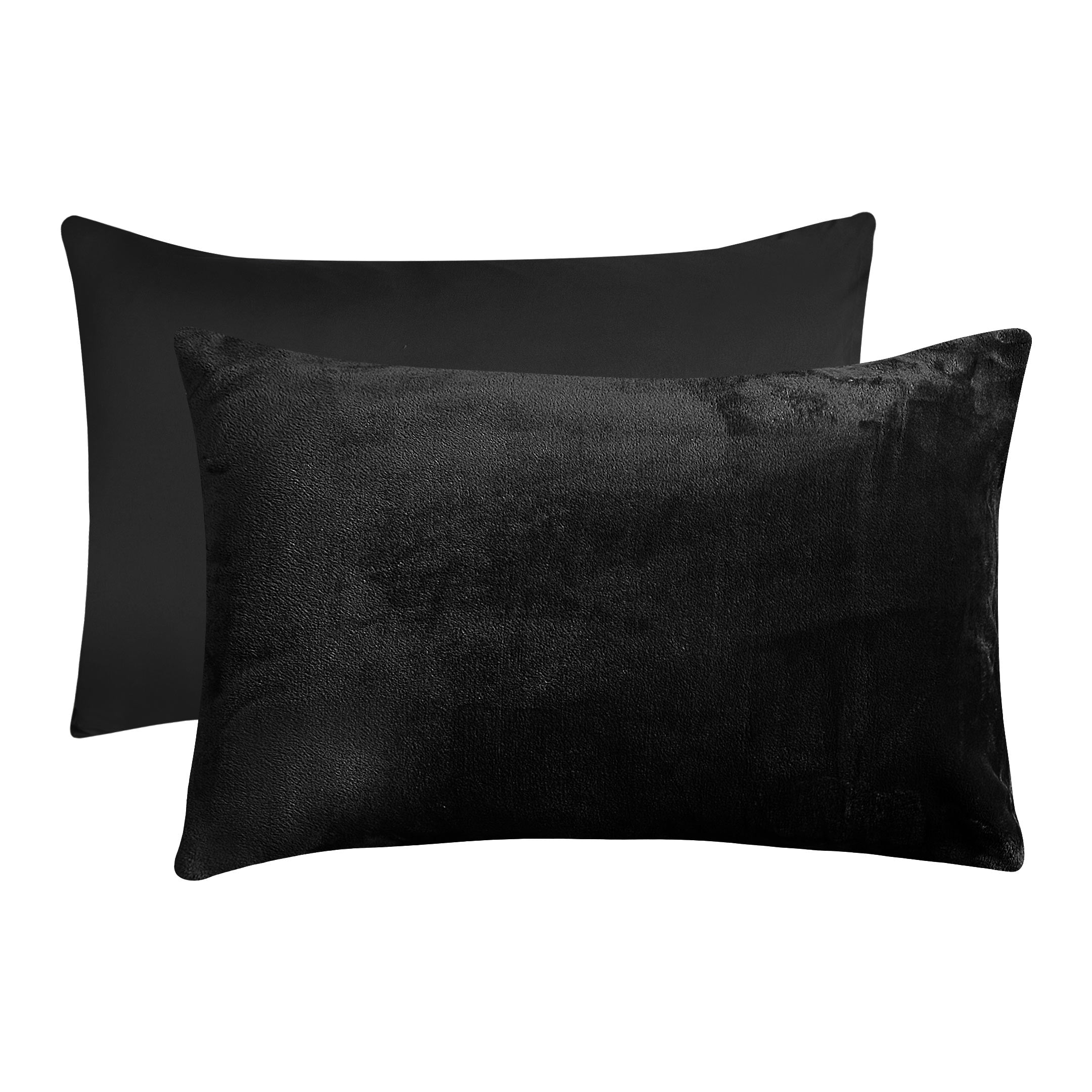 Seashell Quilted Fleece Comforter Set 6pcs Black
