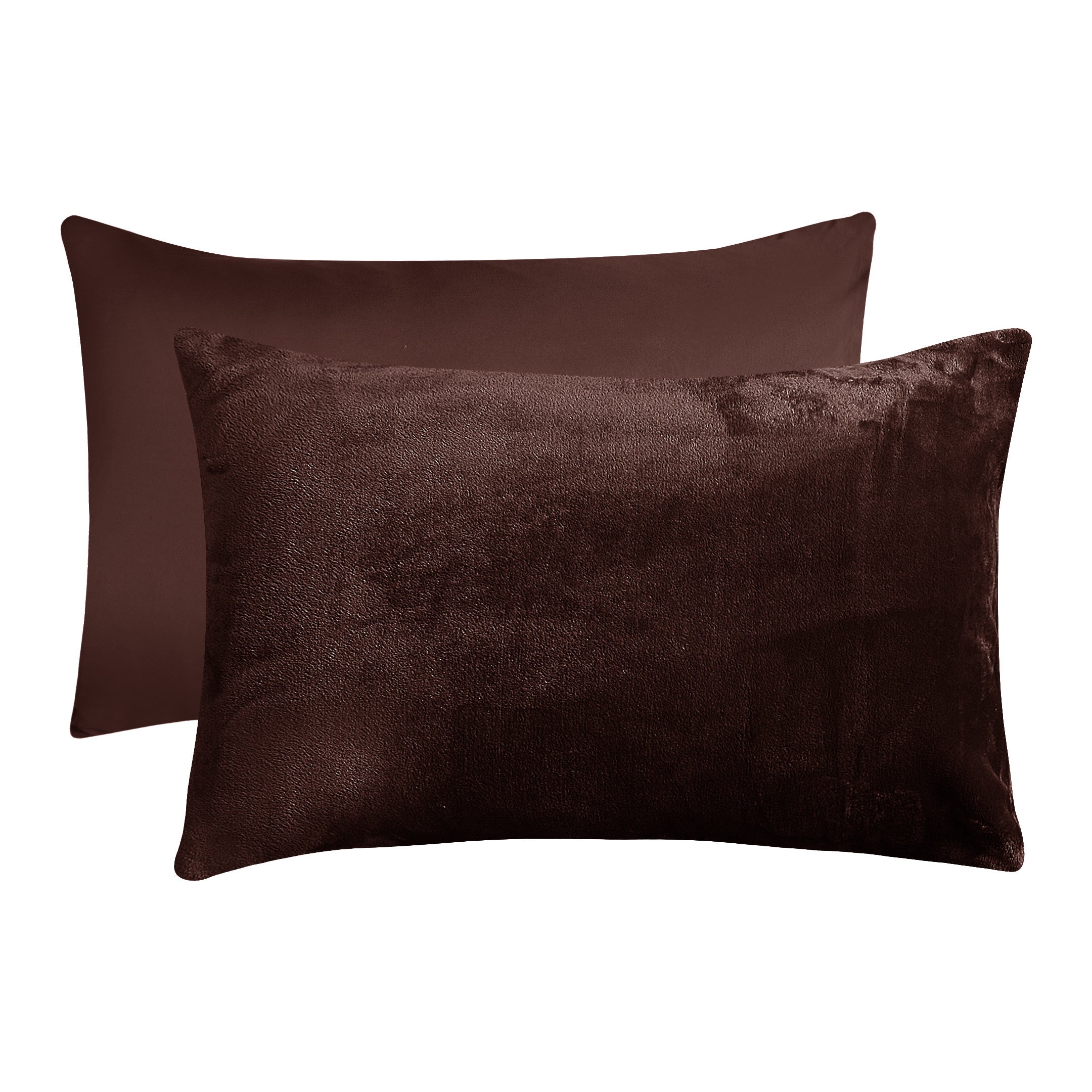 Seashell Quilted Fleece Comforter Set 6pcs Brown