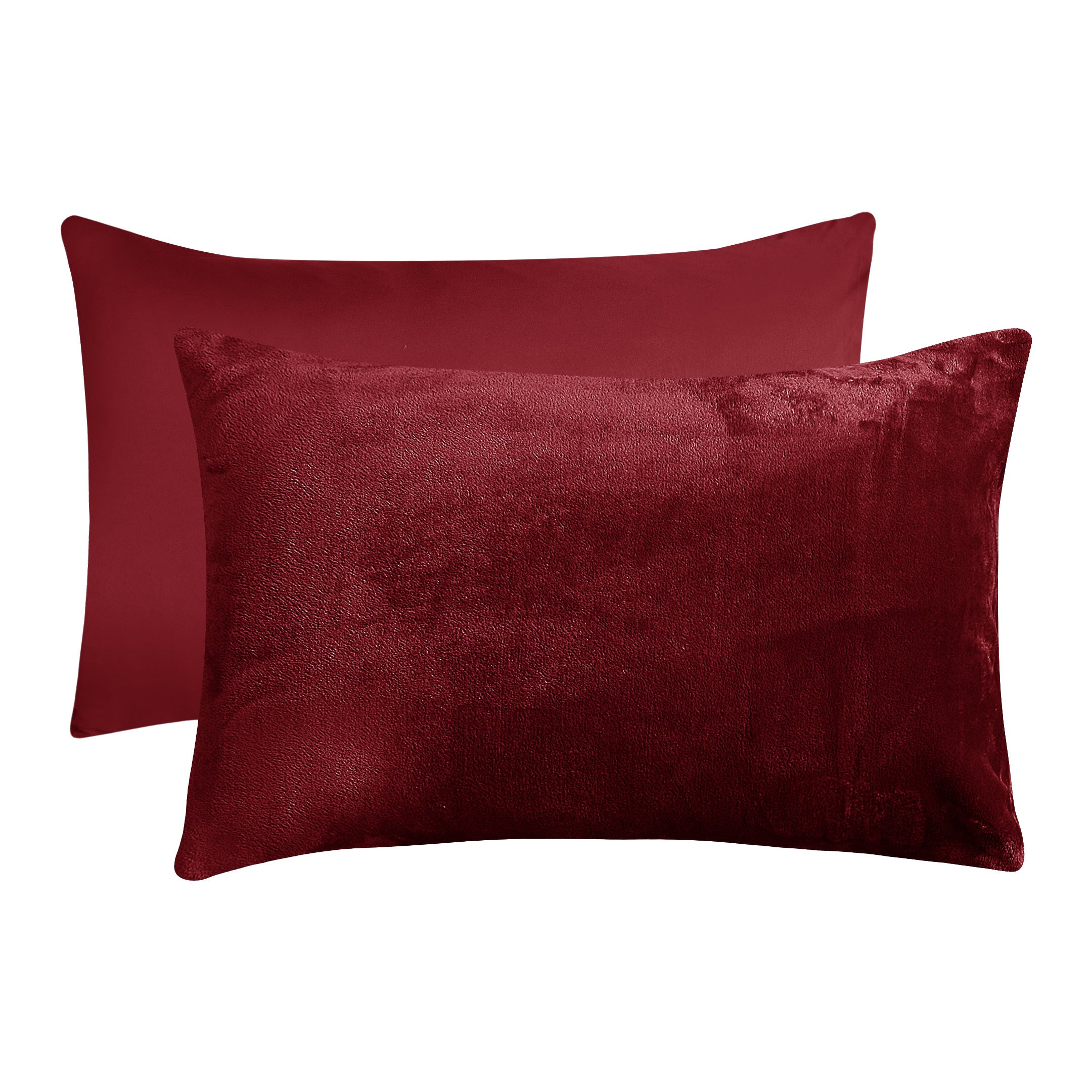 Seashell Quilted Fleece Comforter Set 6pcs Burgundy