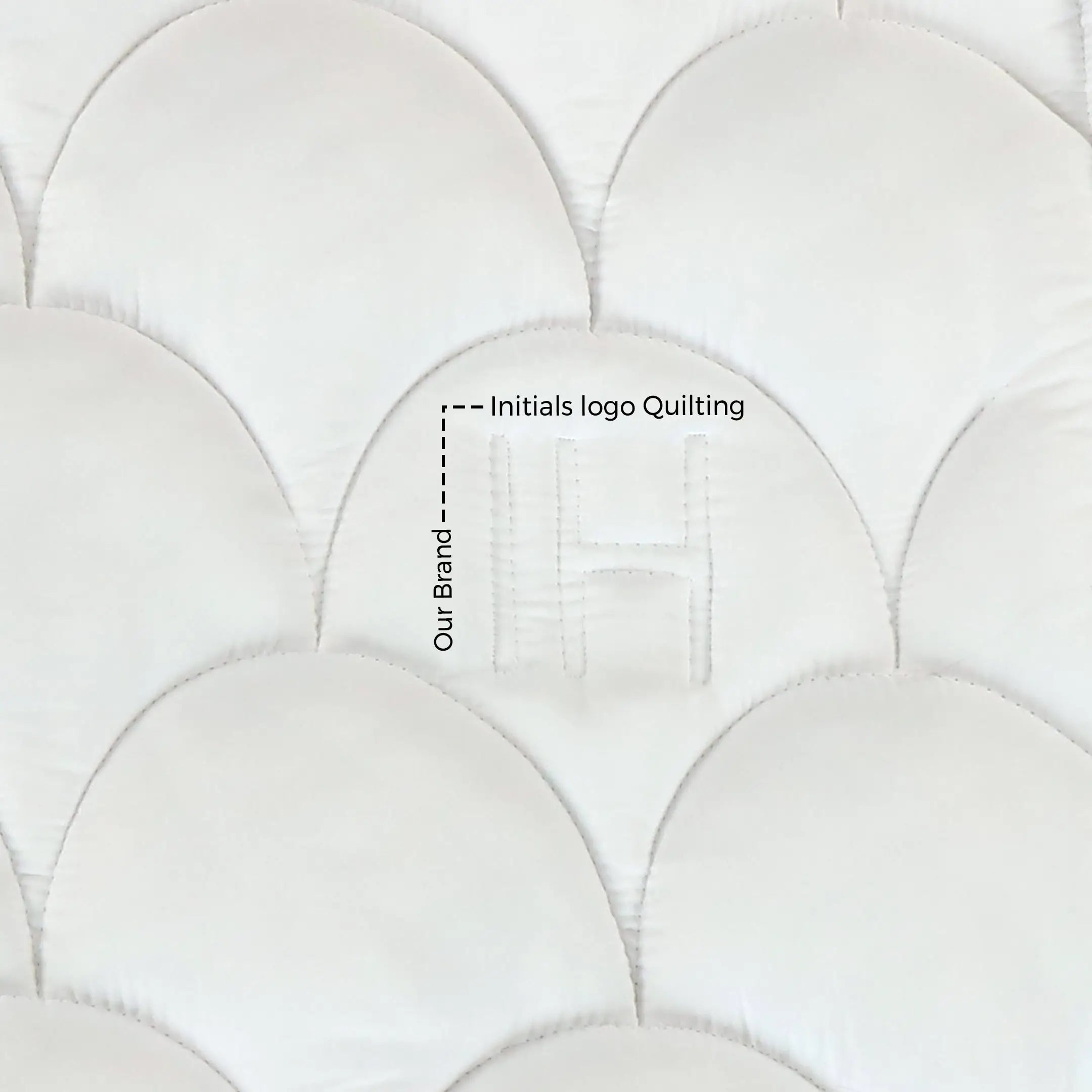 Seashell Quilted Mattress Topper White