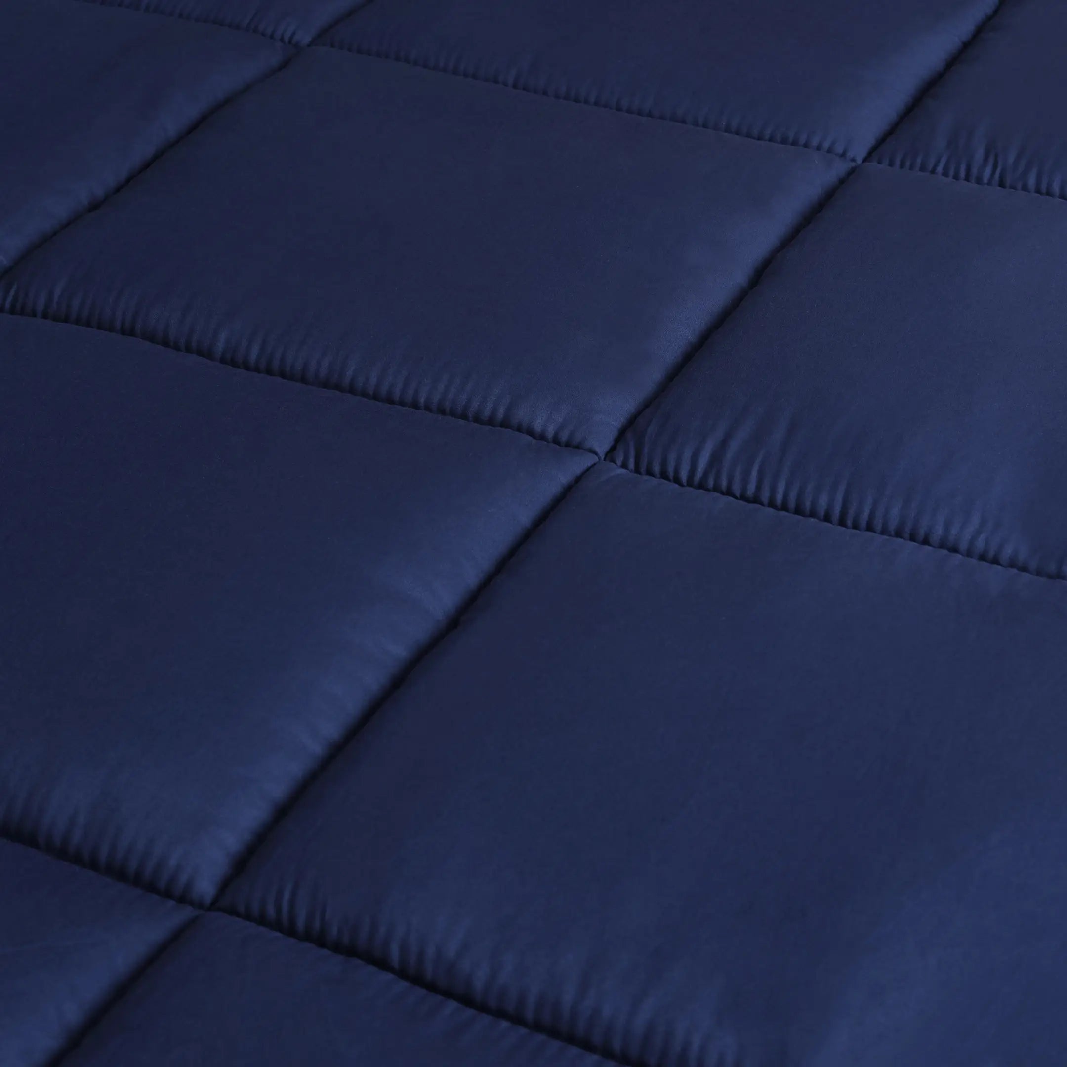 Square Quilted Mattress Topper Navy