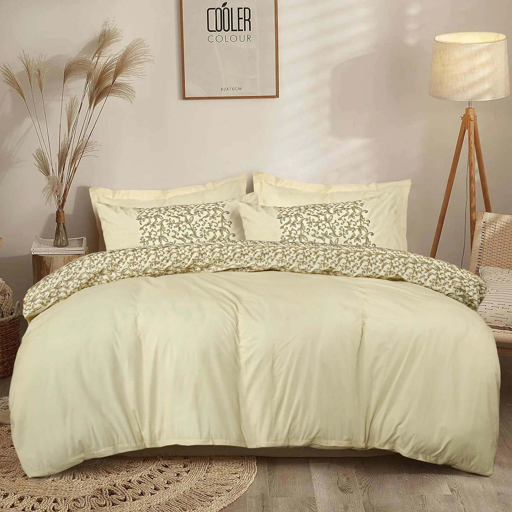 Vanilla Vines Duvet Cover Set