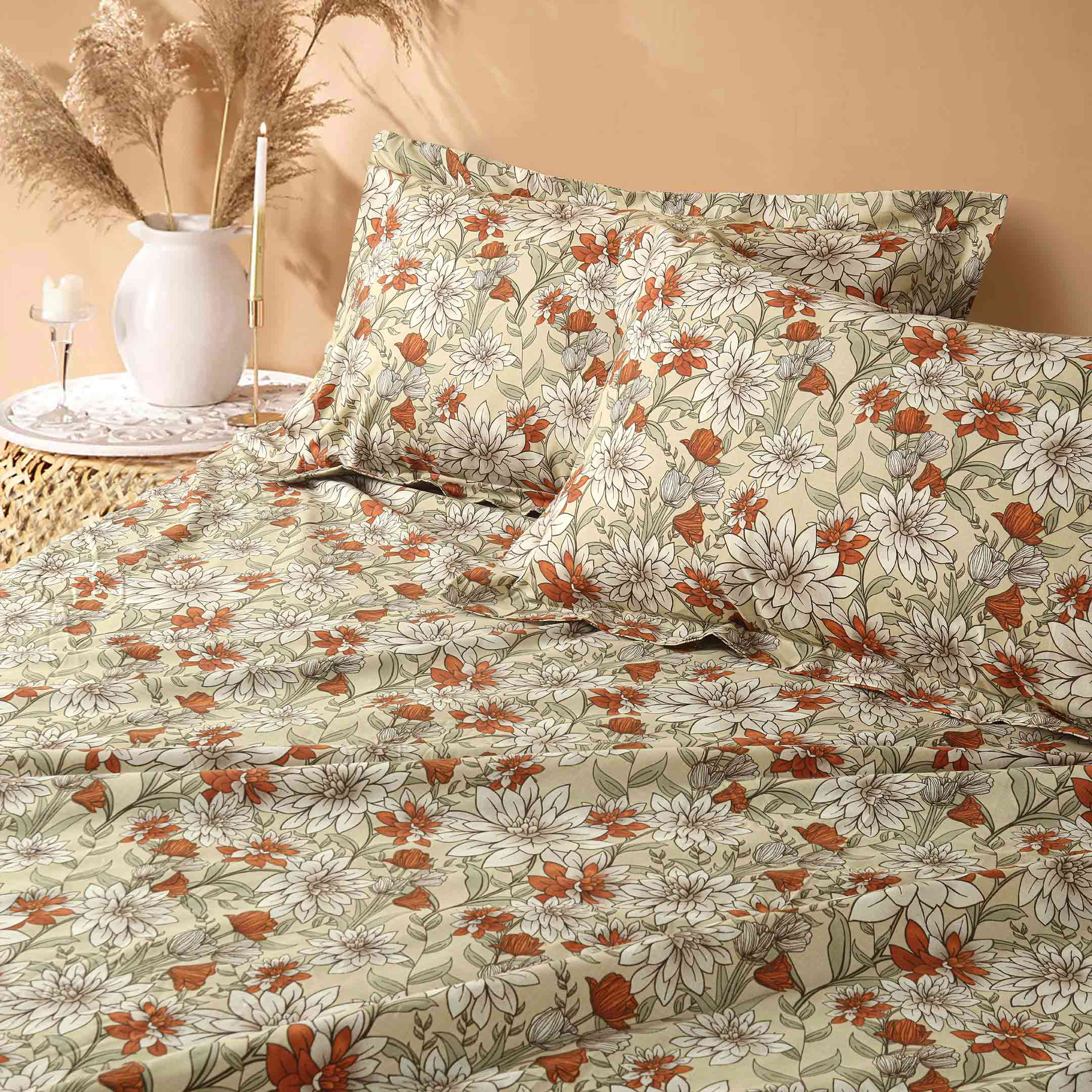 Vintage Garden Escape – Floral Bedsheet