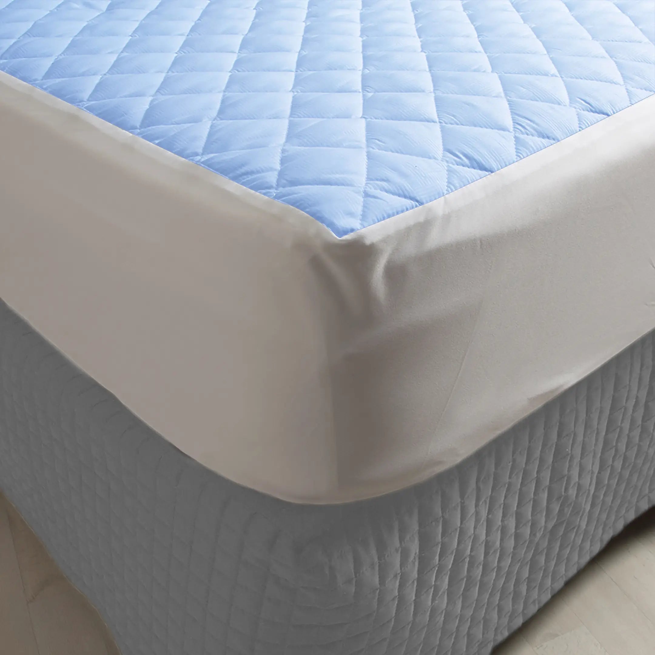 Waterproof Quilted Mattress Protectors Fitted Sky