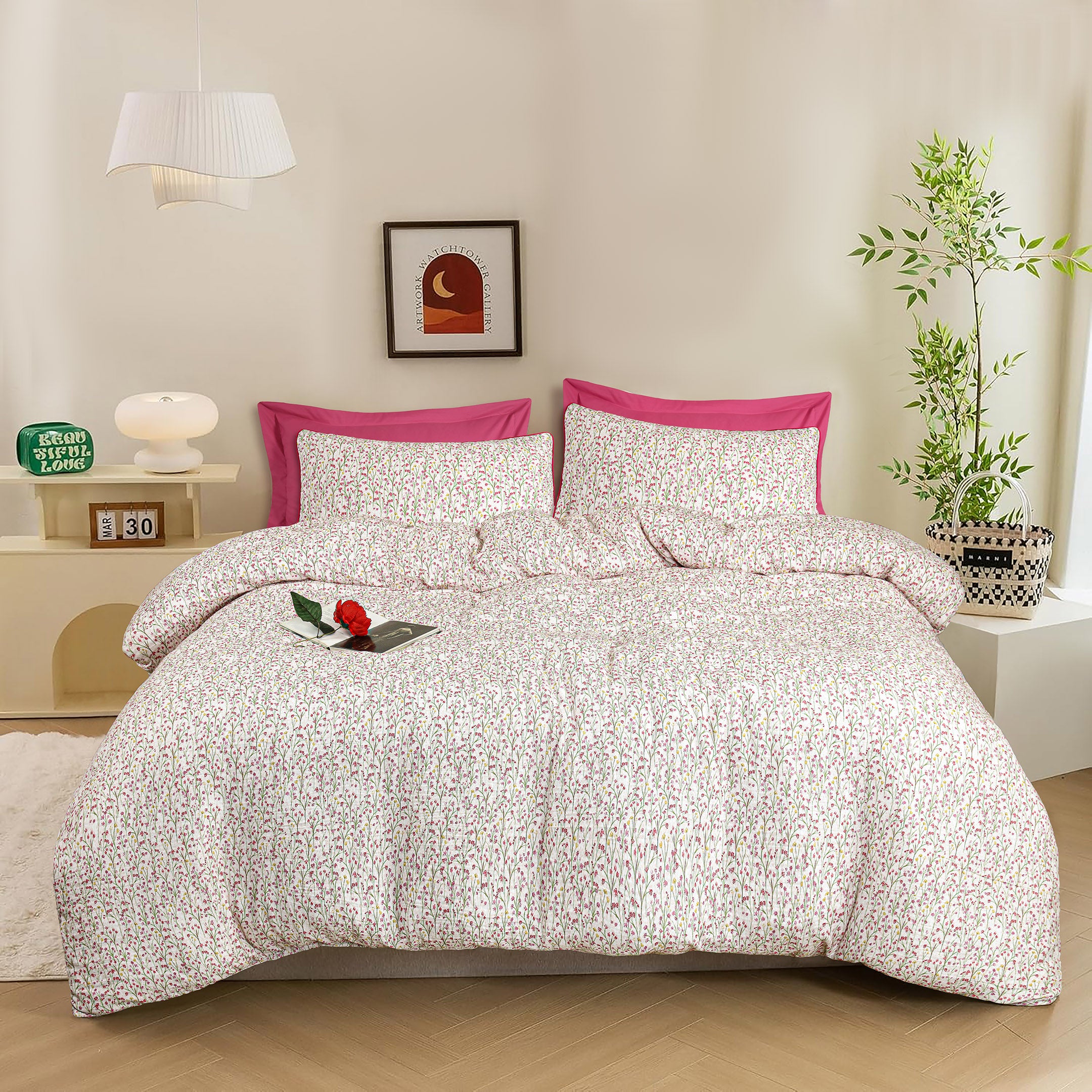 Floral Muslin Duvet Cover