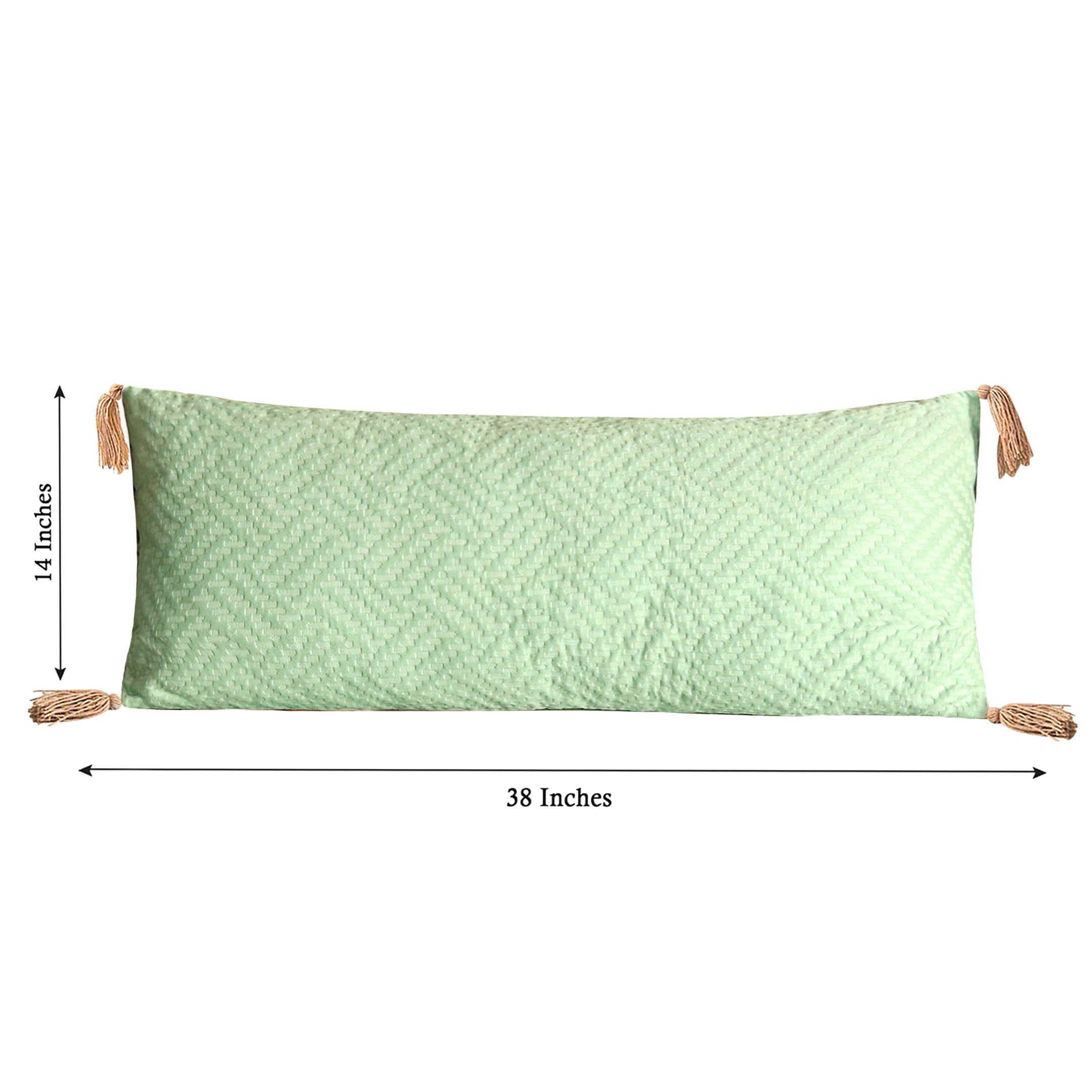 Zigzag Weaved Long Lumbar Throw Pillow