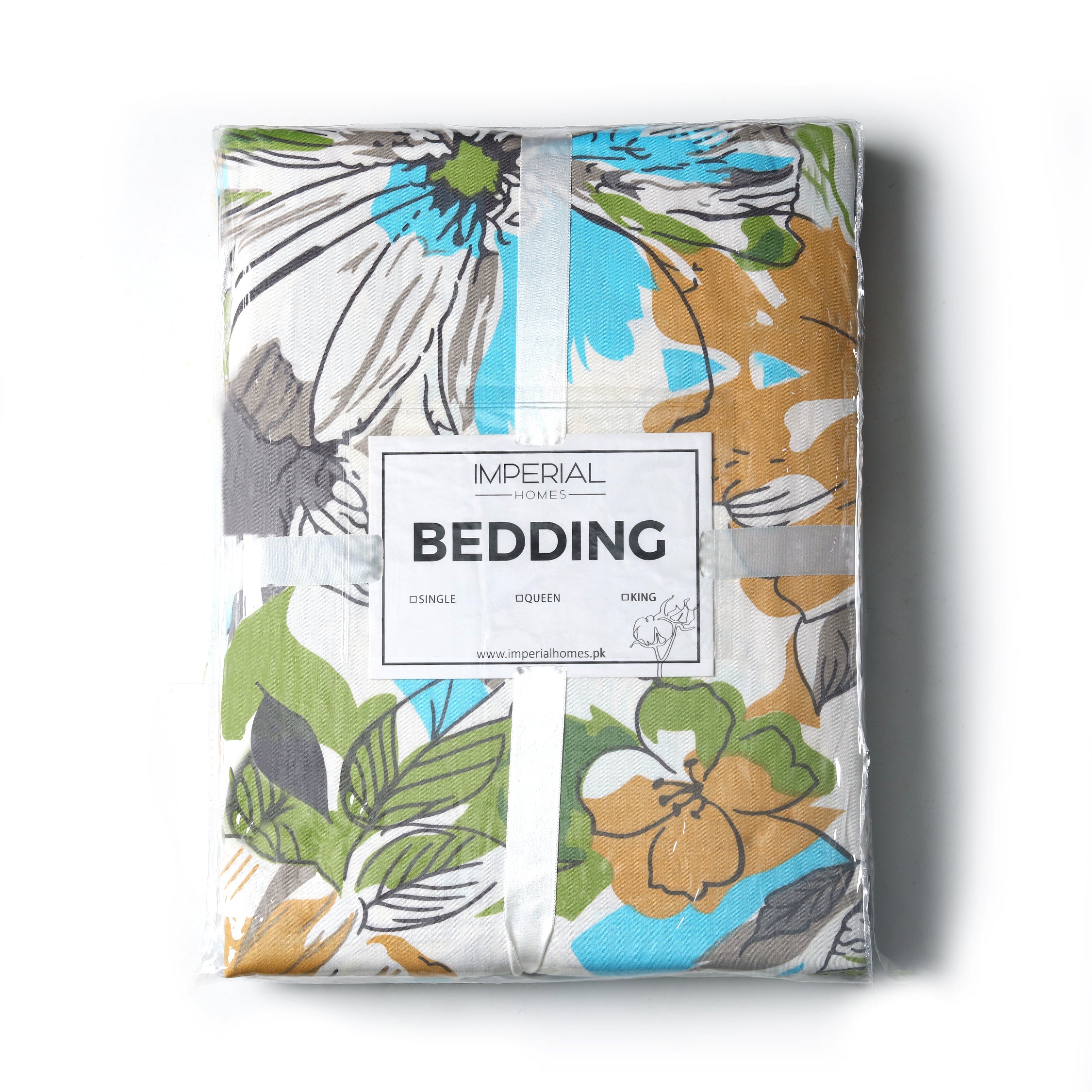 Abstract Poppy Printed Bedsheet