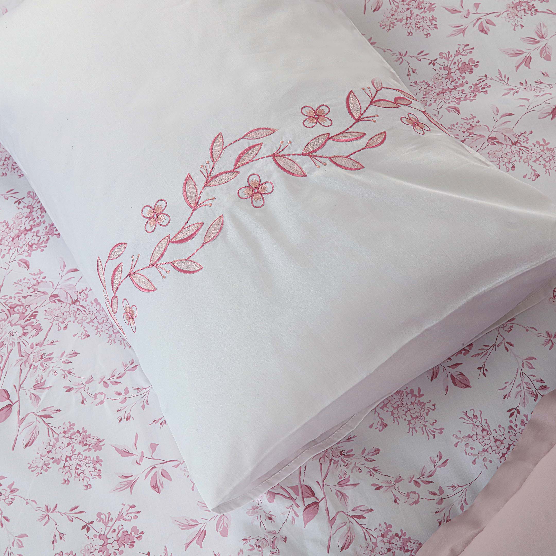 Rose Blush Luxe Printed Summer Duvet Cover
