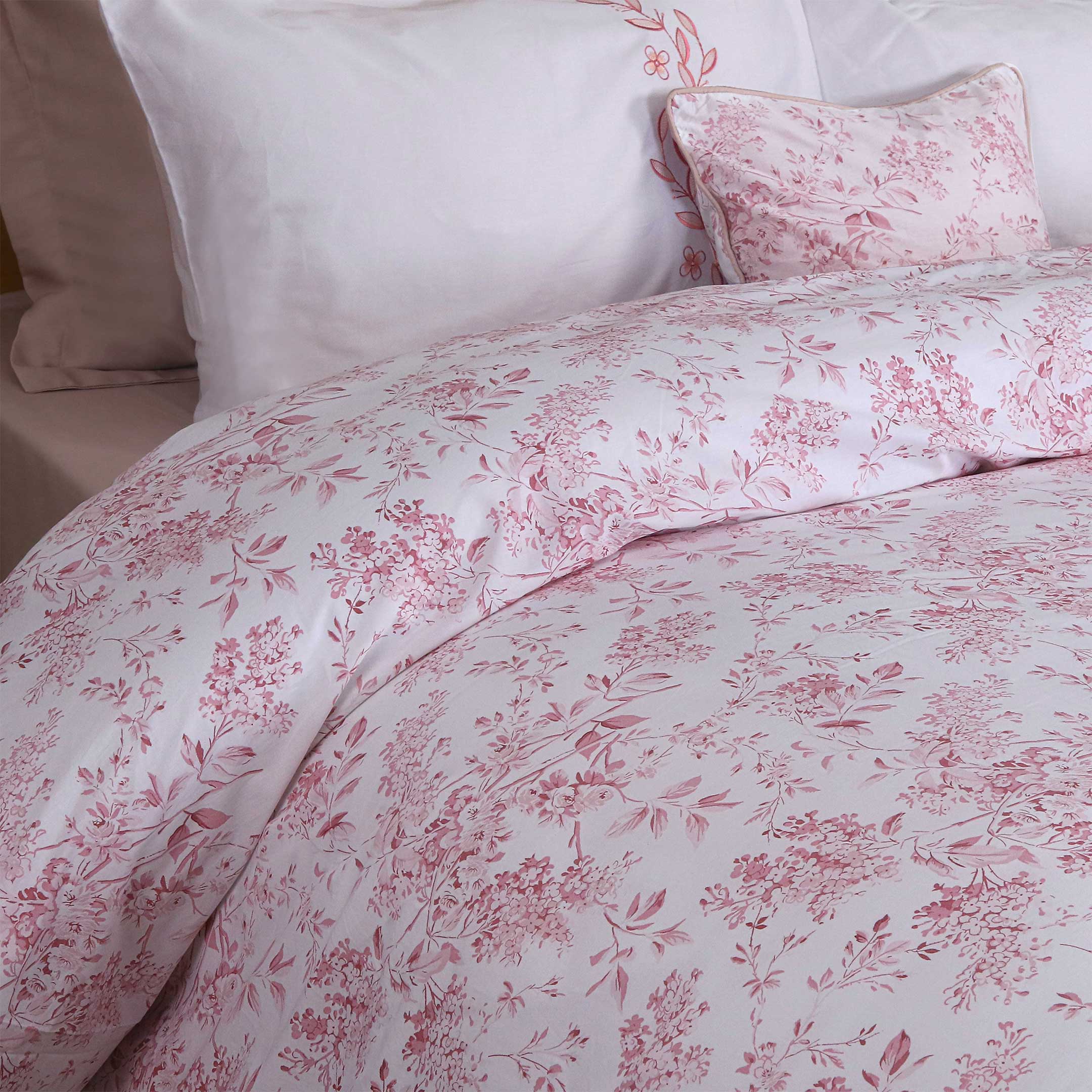 Rose Blush Luxe Printed Summer Duvet Cover