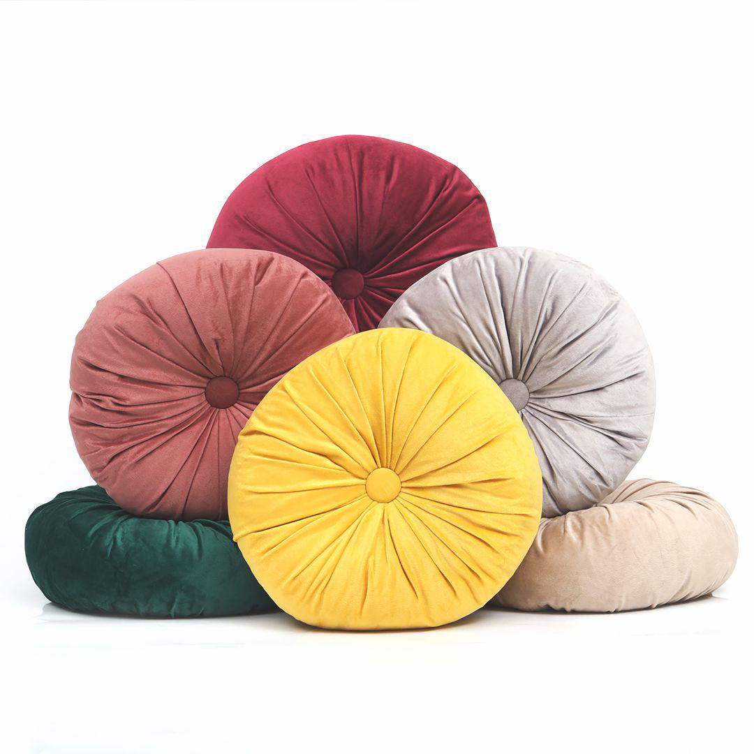 Round Pumpkin Style Plush Cushion