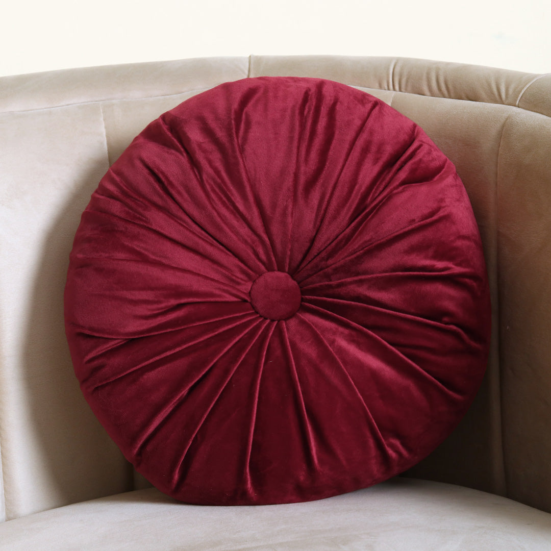 Round Pumpkin Style Plush Cushion