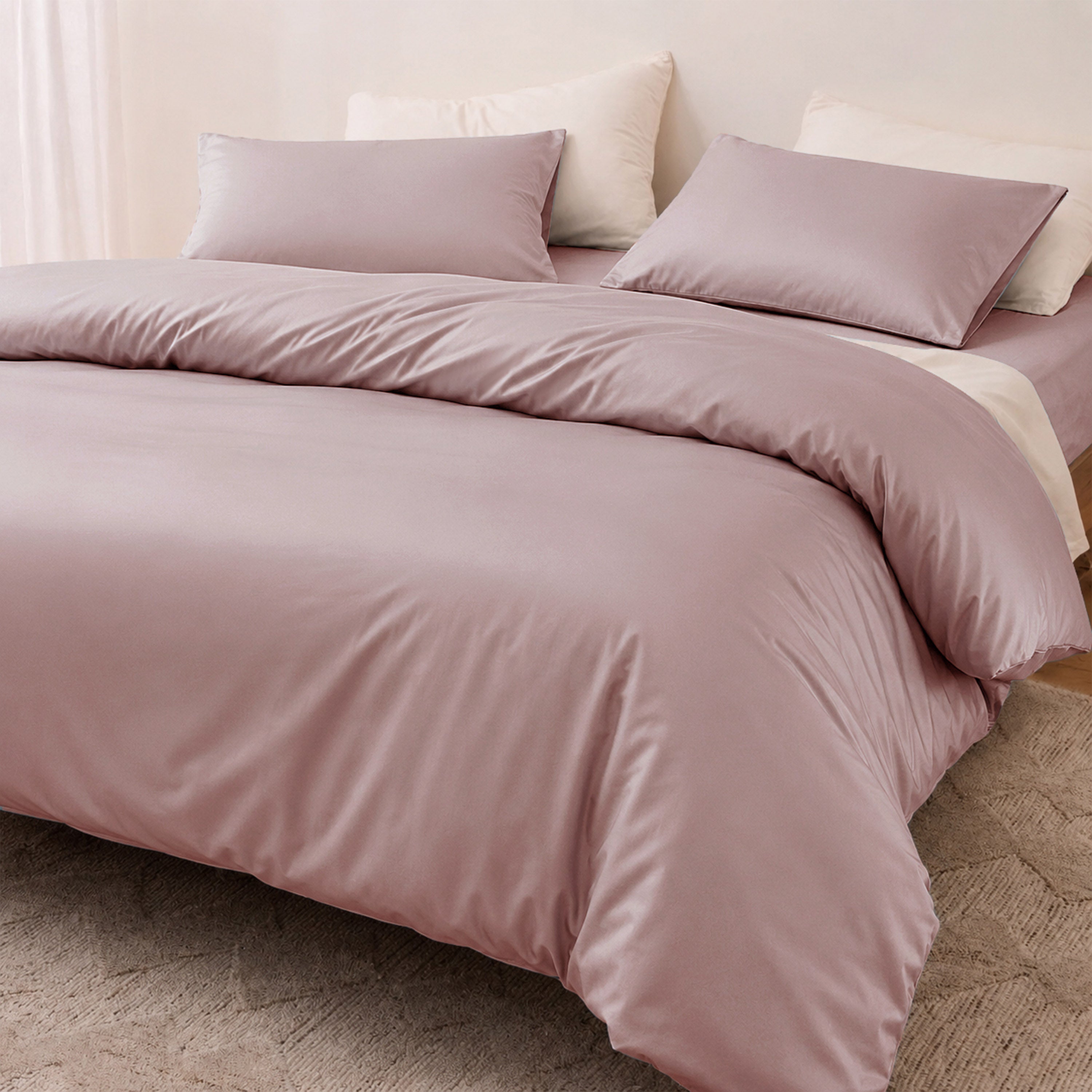 Mauve Pink Summer Duvet Cover