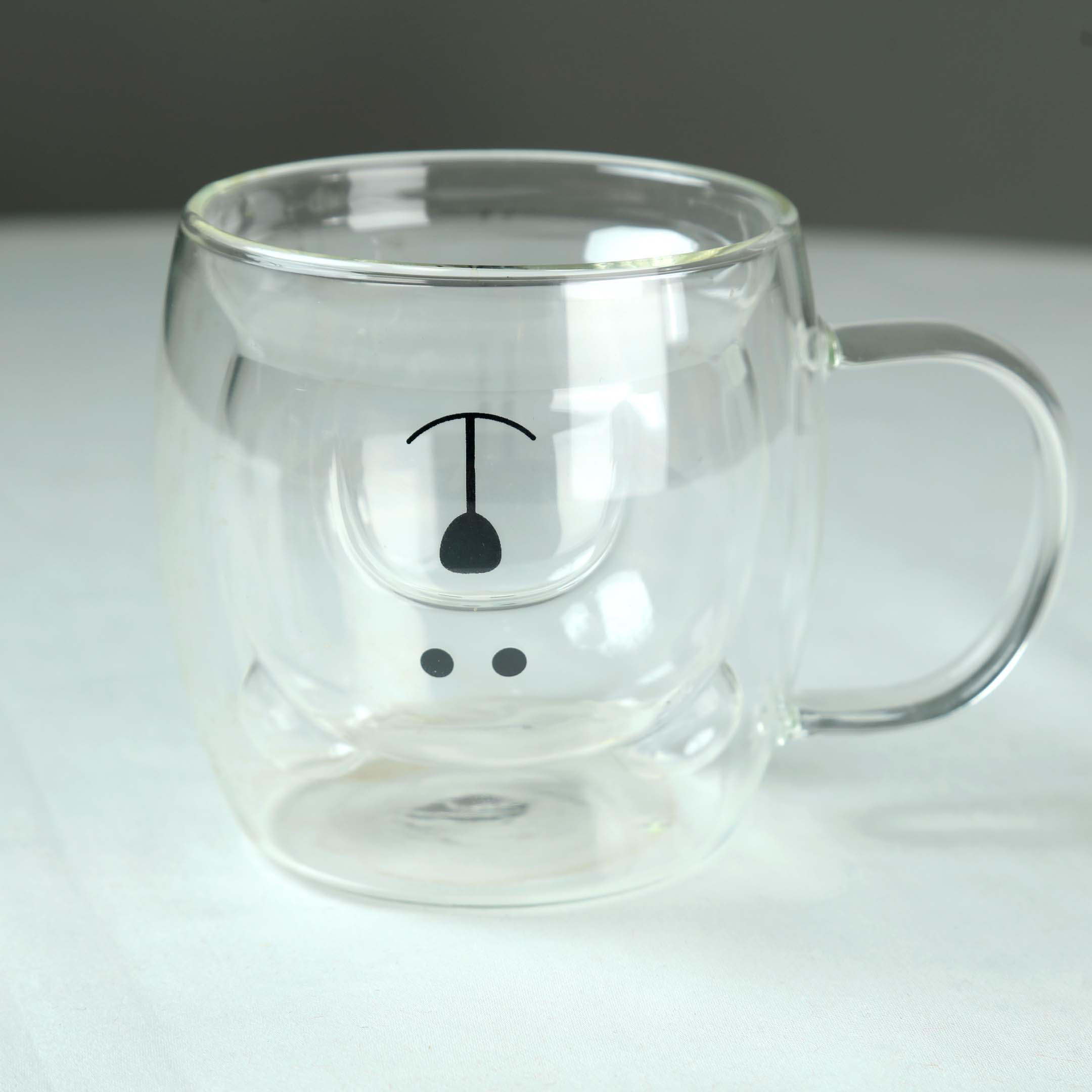 Bistro Classic Cute Bear Double Wall Glass Coffee Cup 250ML