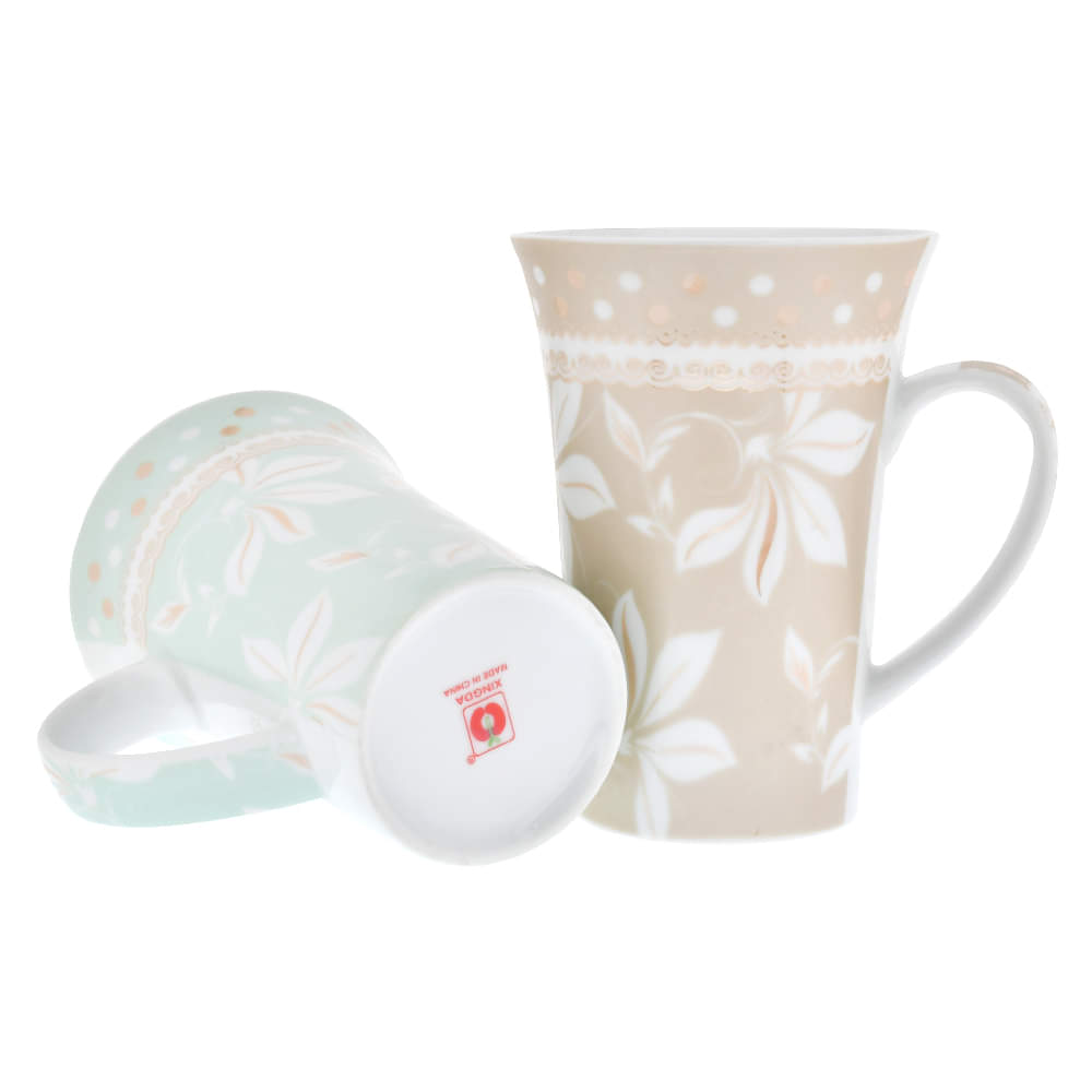 Floral Motif Ceramic Mug