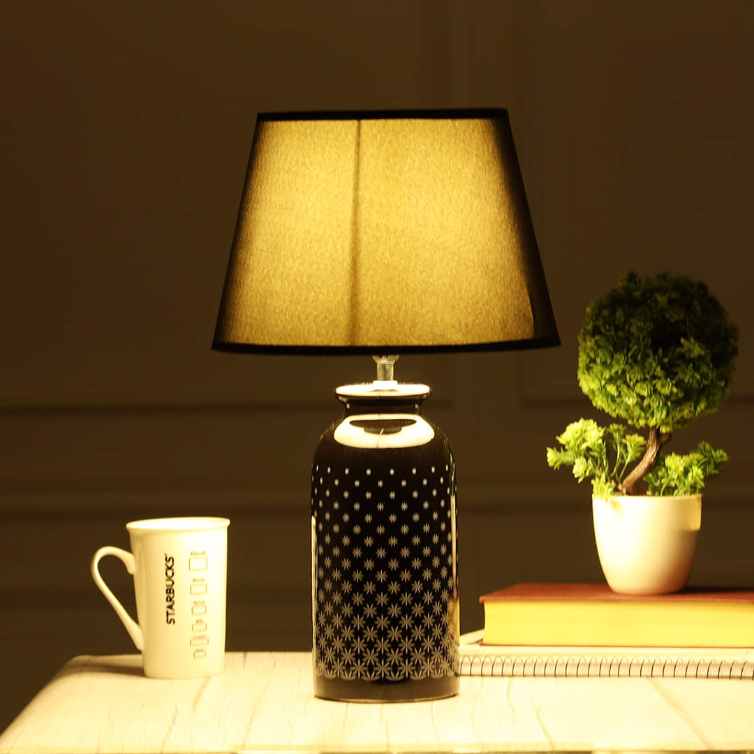 Novel Pattern Moderno Ceramic Electric Table Lamp