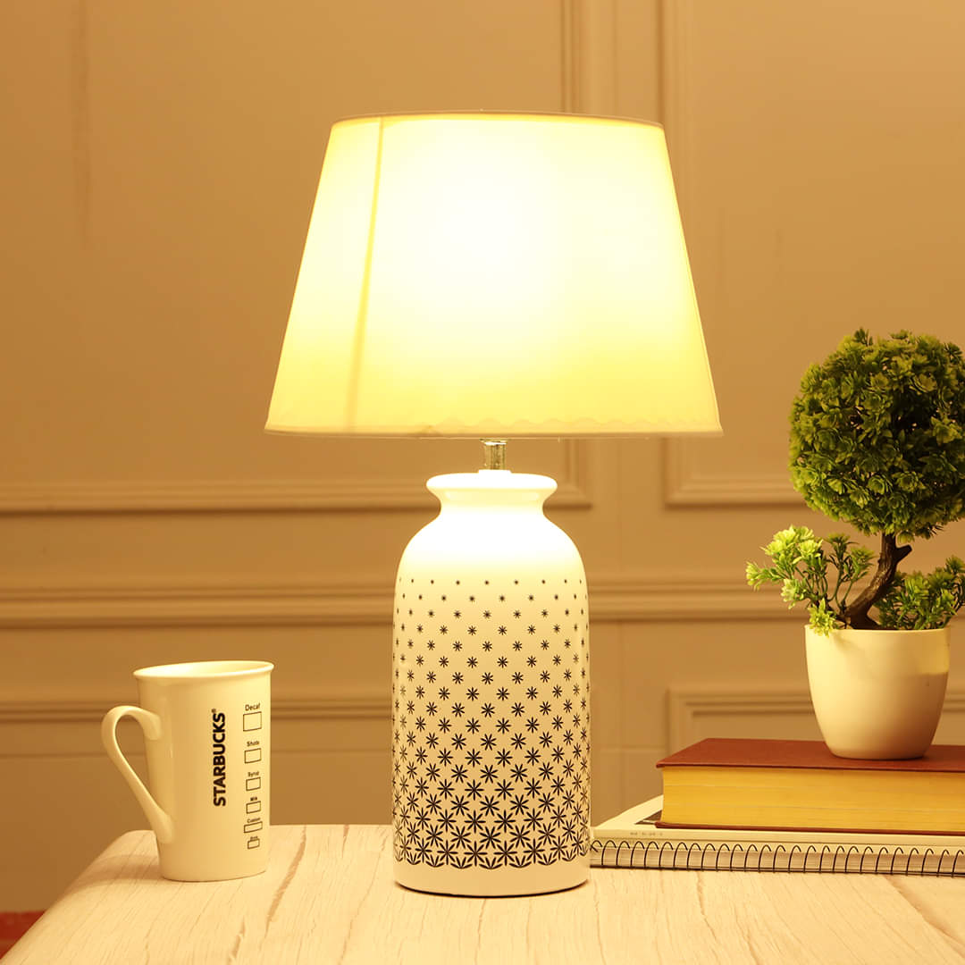 Novel Pattern Moderno Ceramic Electric Table Lamp