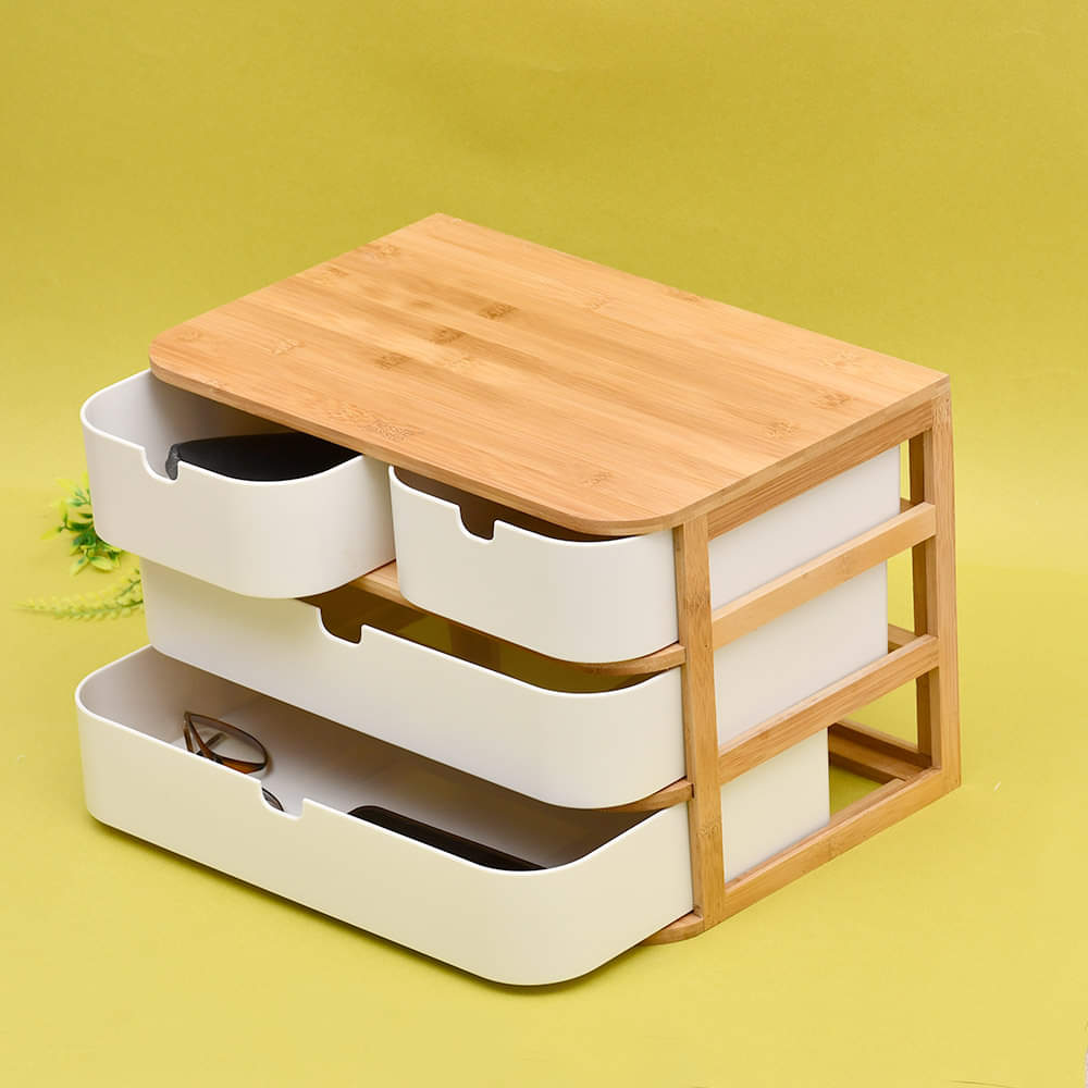 Tessie & Jessie Wooden Storage Box With 4 Drawers