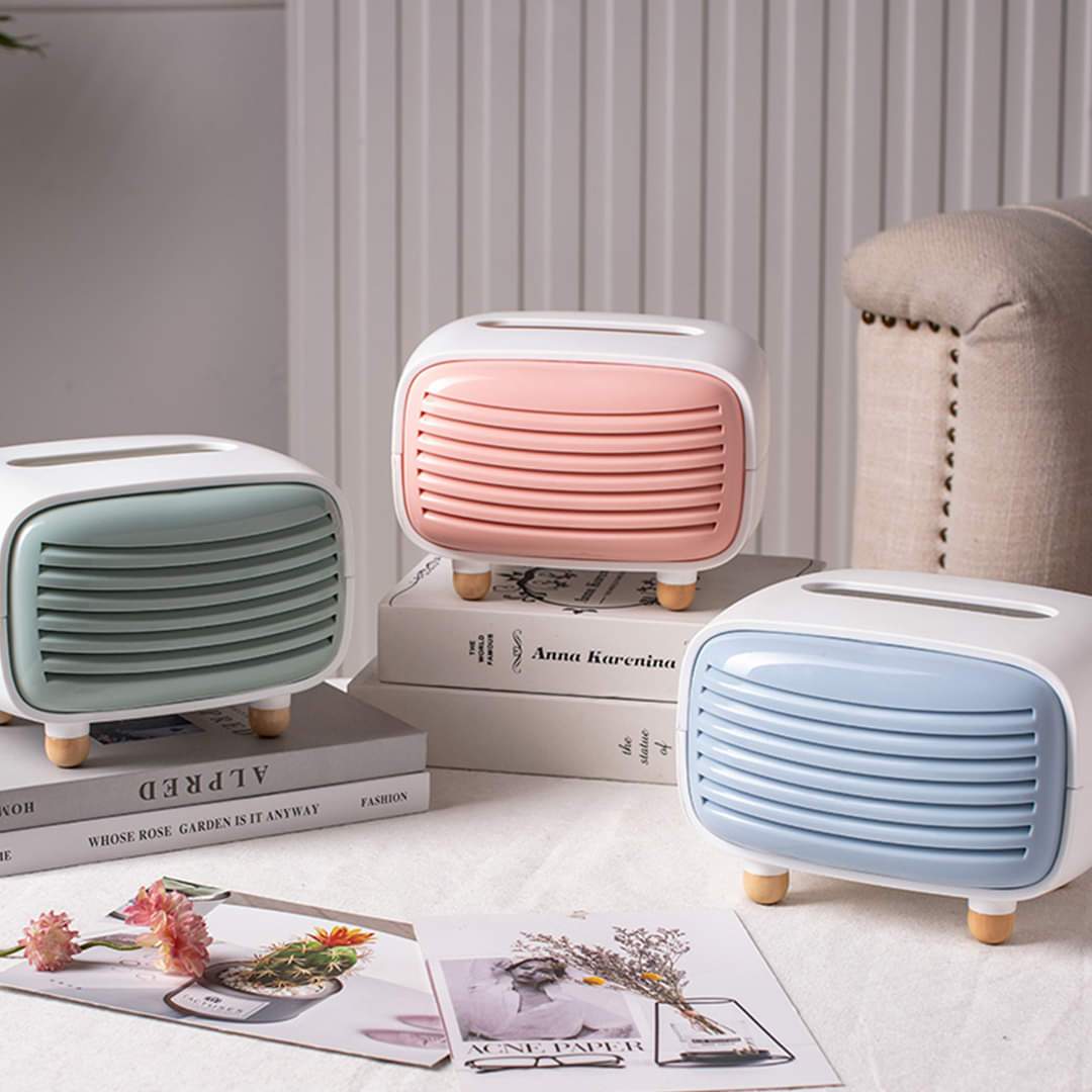 Vintage Retro Radio Design Tissue Box