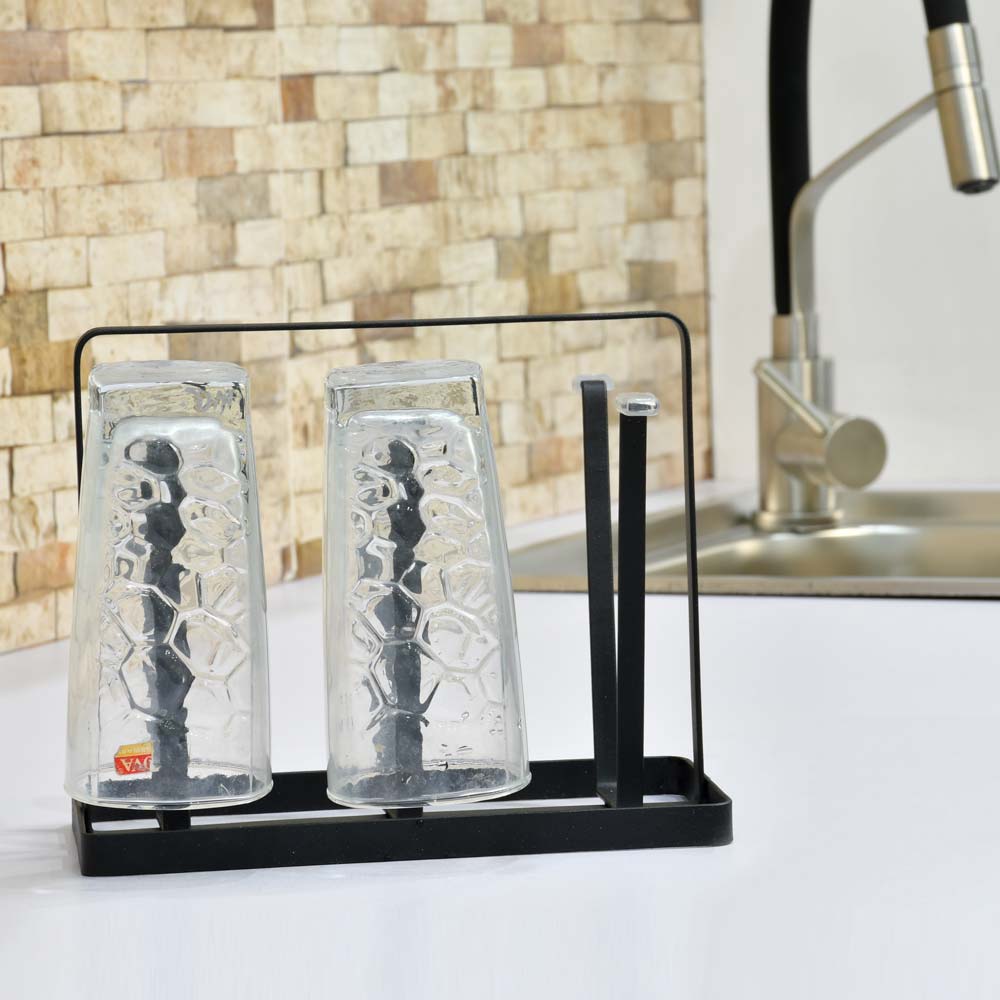 Black Iron Glazed Drink-ware Holder