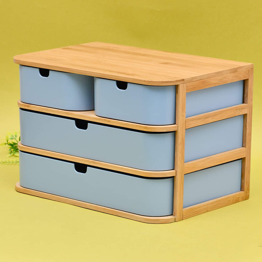 Tessie & Jessie Wooden Storage Box With 4 Drawers