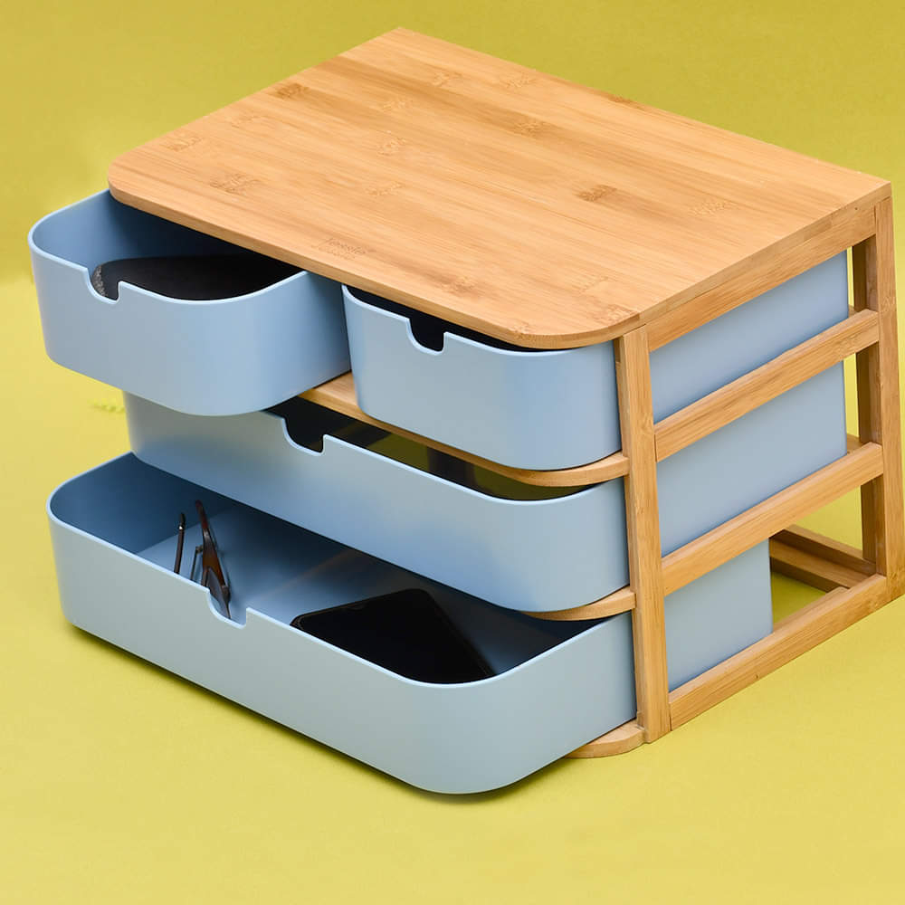 Tessie & Jessie Wooden Storage Box With 4 Drawers