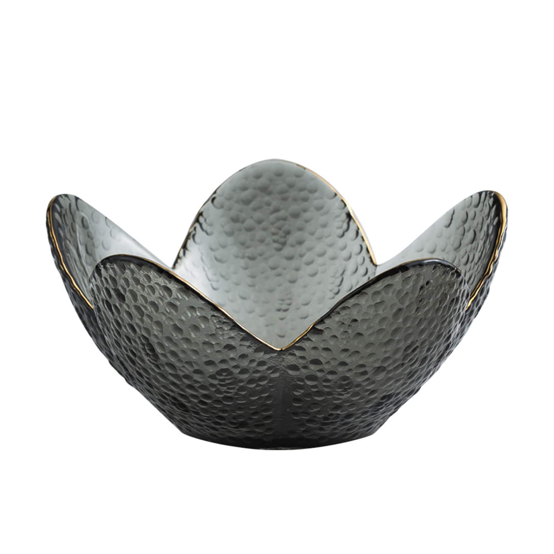 Moderno Lily Shaped Glass Serving Bowl