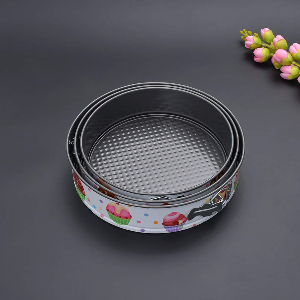 3-Pcs Classic White Round Shape Non- stick Cake Tin/ Baking Tin