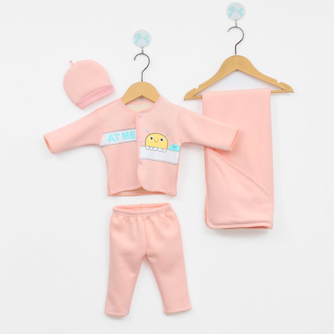 4-Pcs Baby Girl Winter Dress Set