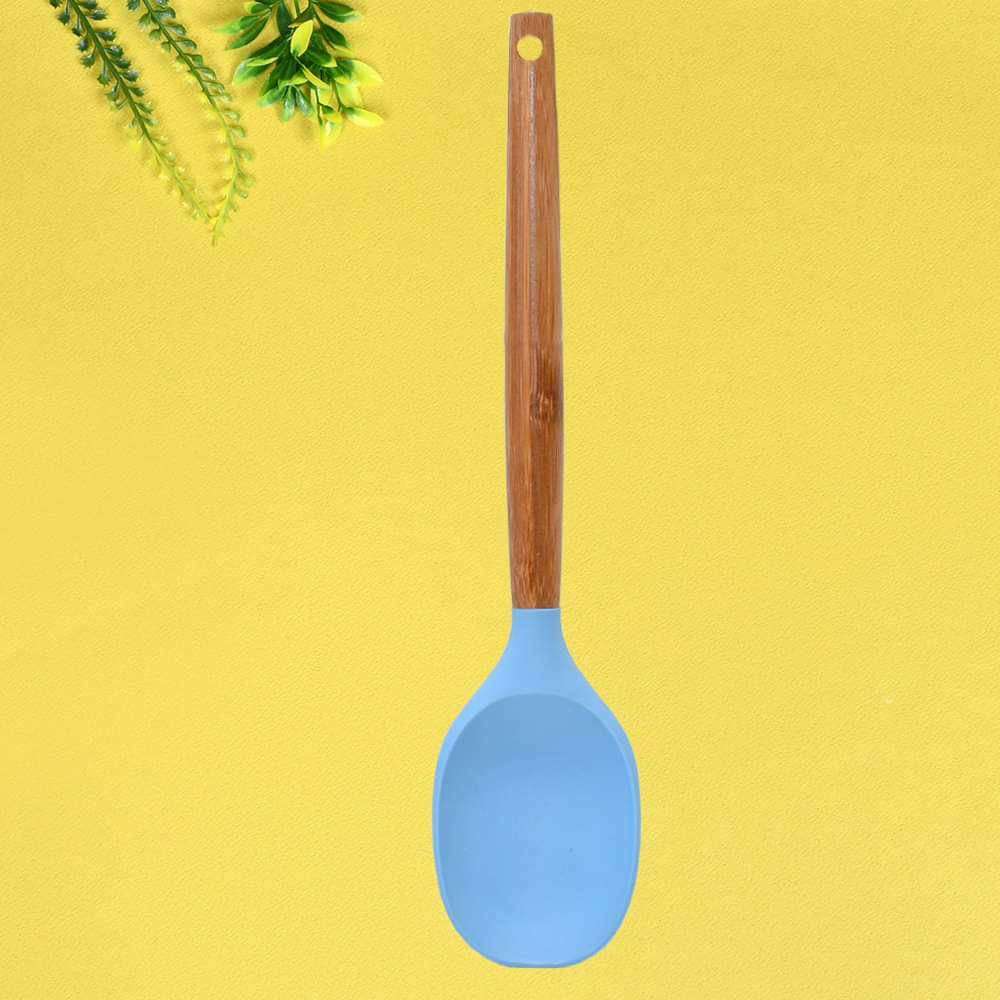 Bamboo Wood Silicone Spoon