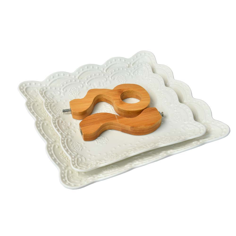 Decorative Ceramic 2 Tier Serving Platter (4186329710701)