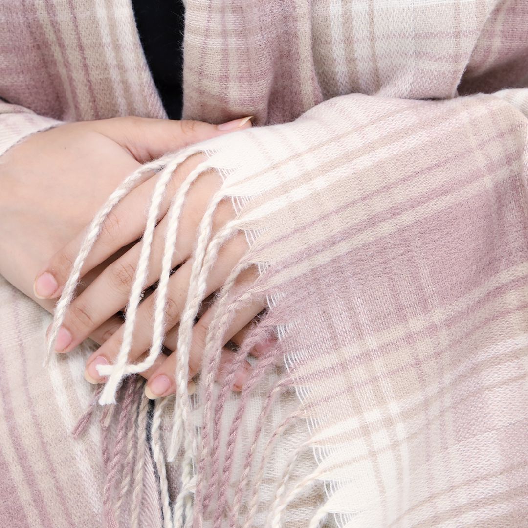 Woolen Large Check Design Scarves