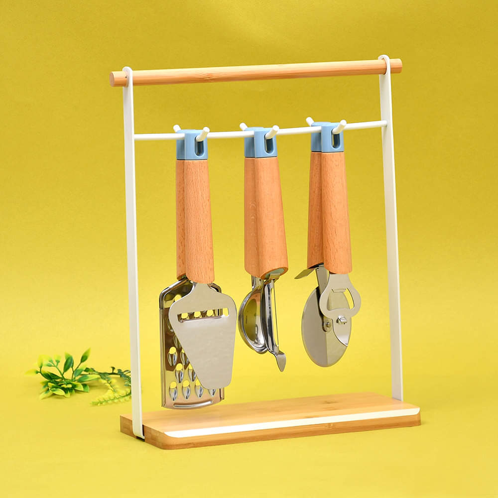 Tessie & Jessie 6 Pieces Utensil Set With Stand