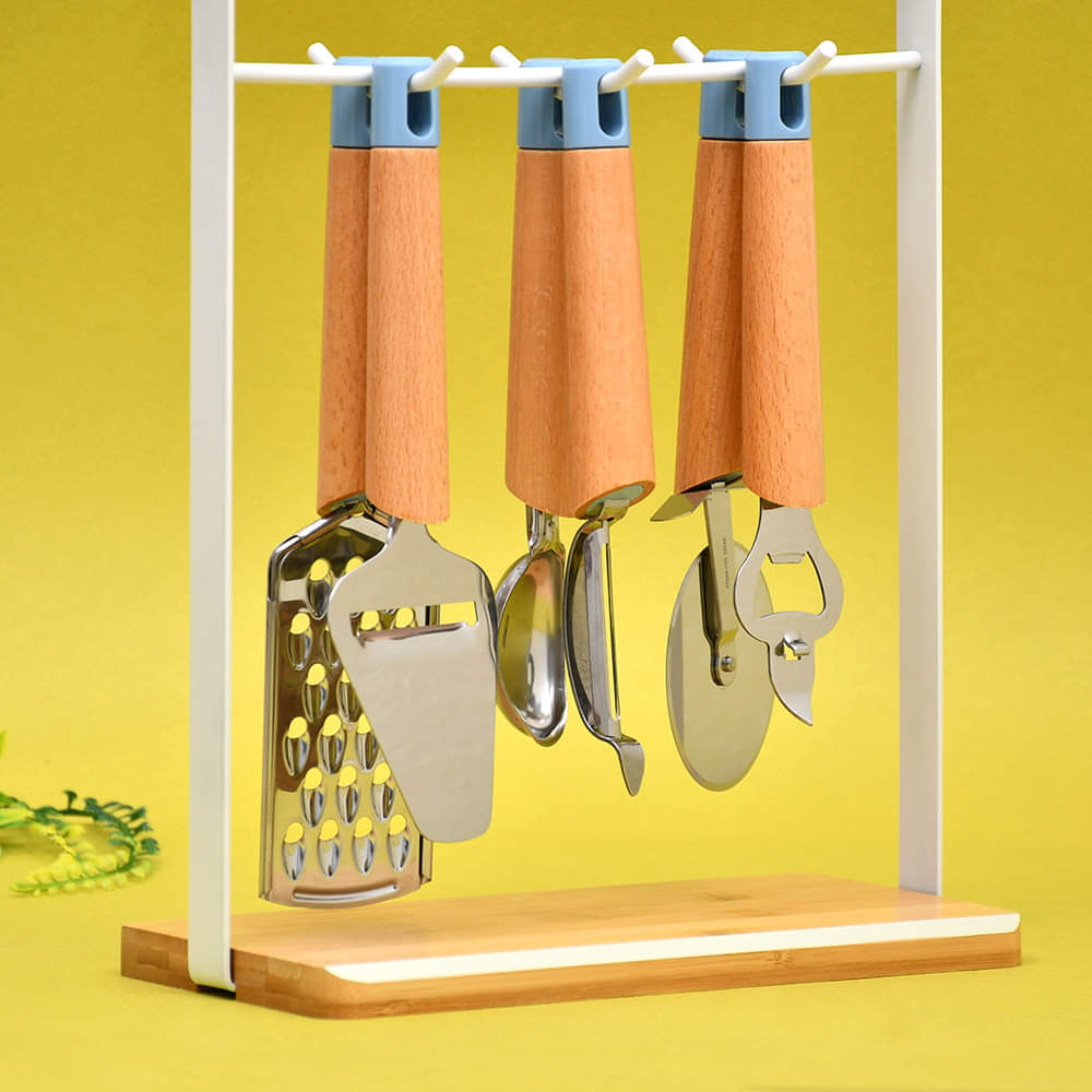 Tessie & Jessie 6 Pieces Utensil Set With Stand