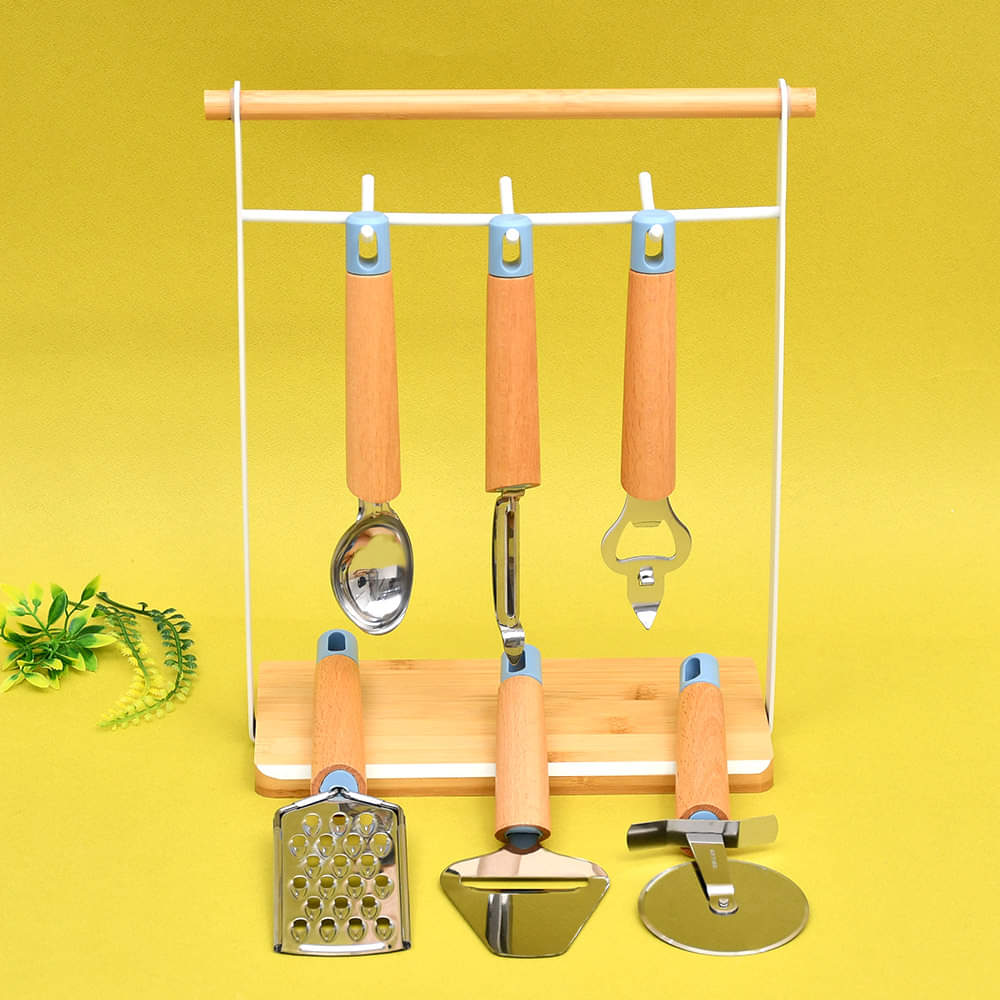 Tessie & Jessie 6 Pieces Utensil Set With Stand