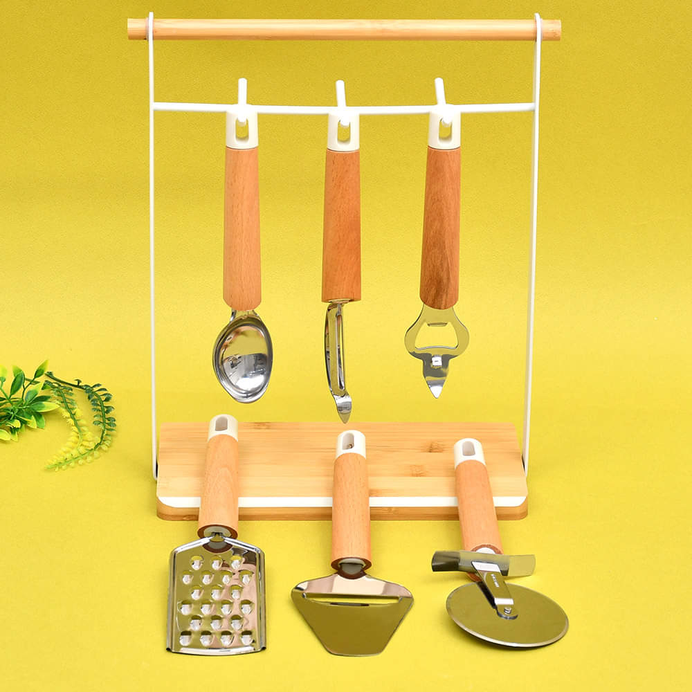 Tessie & Jessie 6 Pieces Utensil Set With Stand