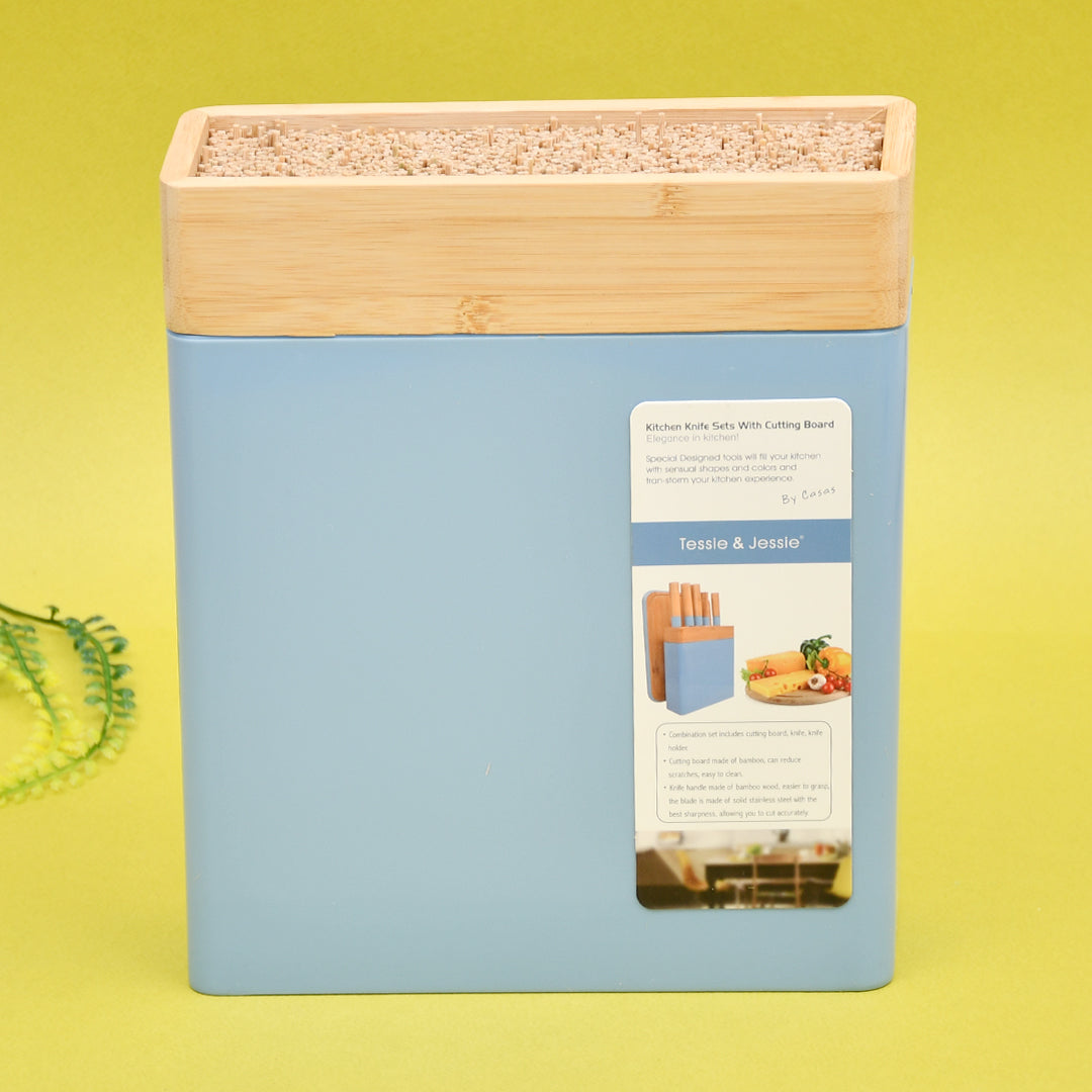 Tessie & Jessi Bamboo Knife Holder with sticks