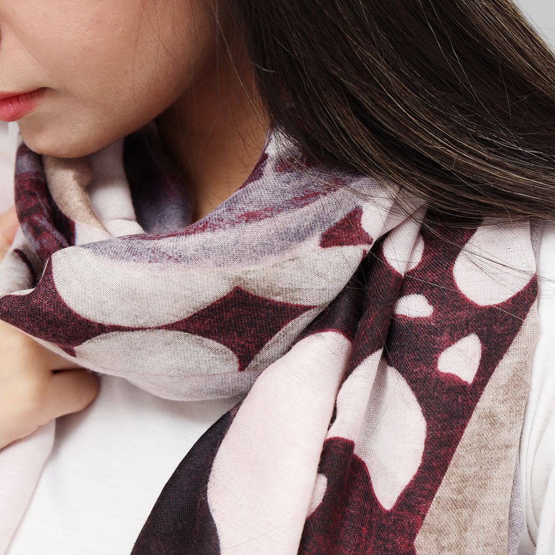 Classic Space Stone Design Cashmere Scarf