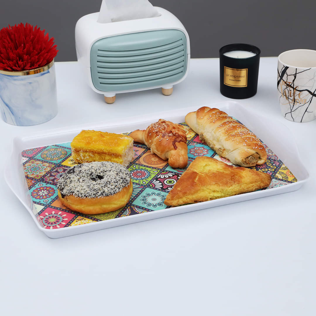 Melamine Colorful Mosaic Pattern Serving Tray