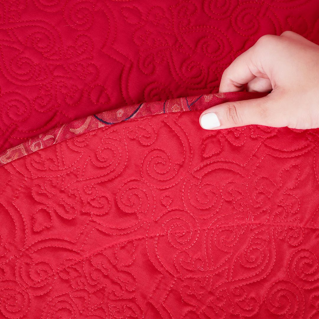 Sangria Cotton Jacquard Yarn Dyed Bedding Set- 10 Pcs