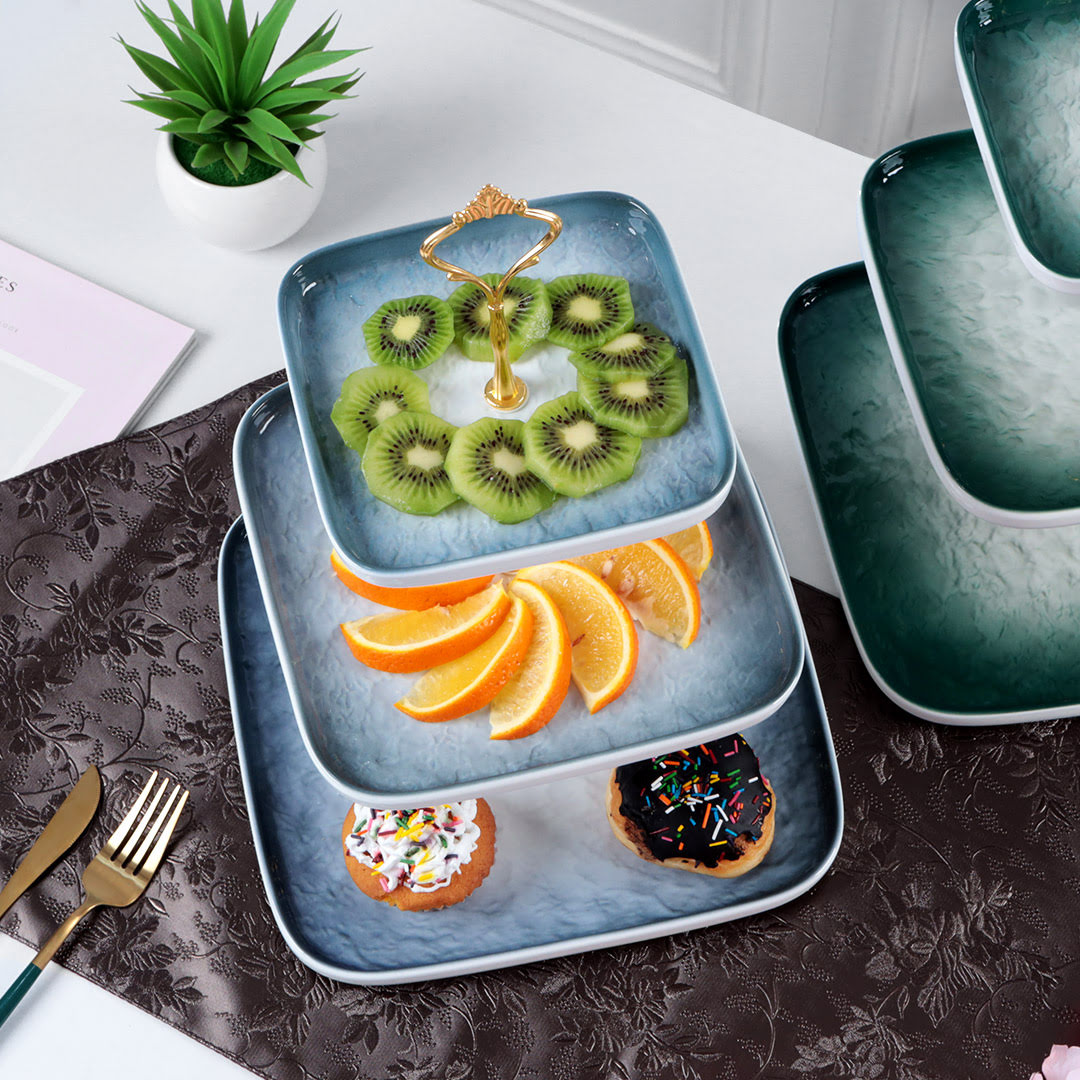 3 Tier European Style Ceramic Tray
