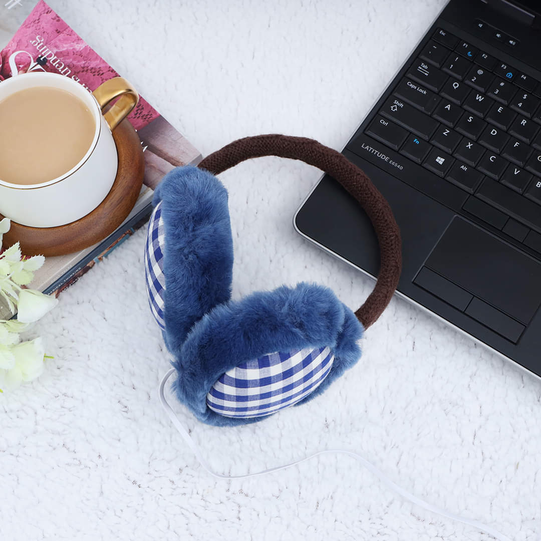 Lady Pure Plush Comfy Warmer Headband Musical Back Earmuffs