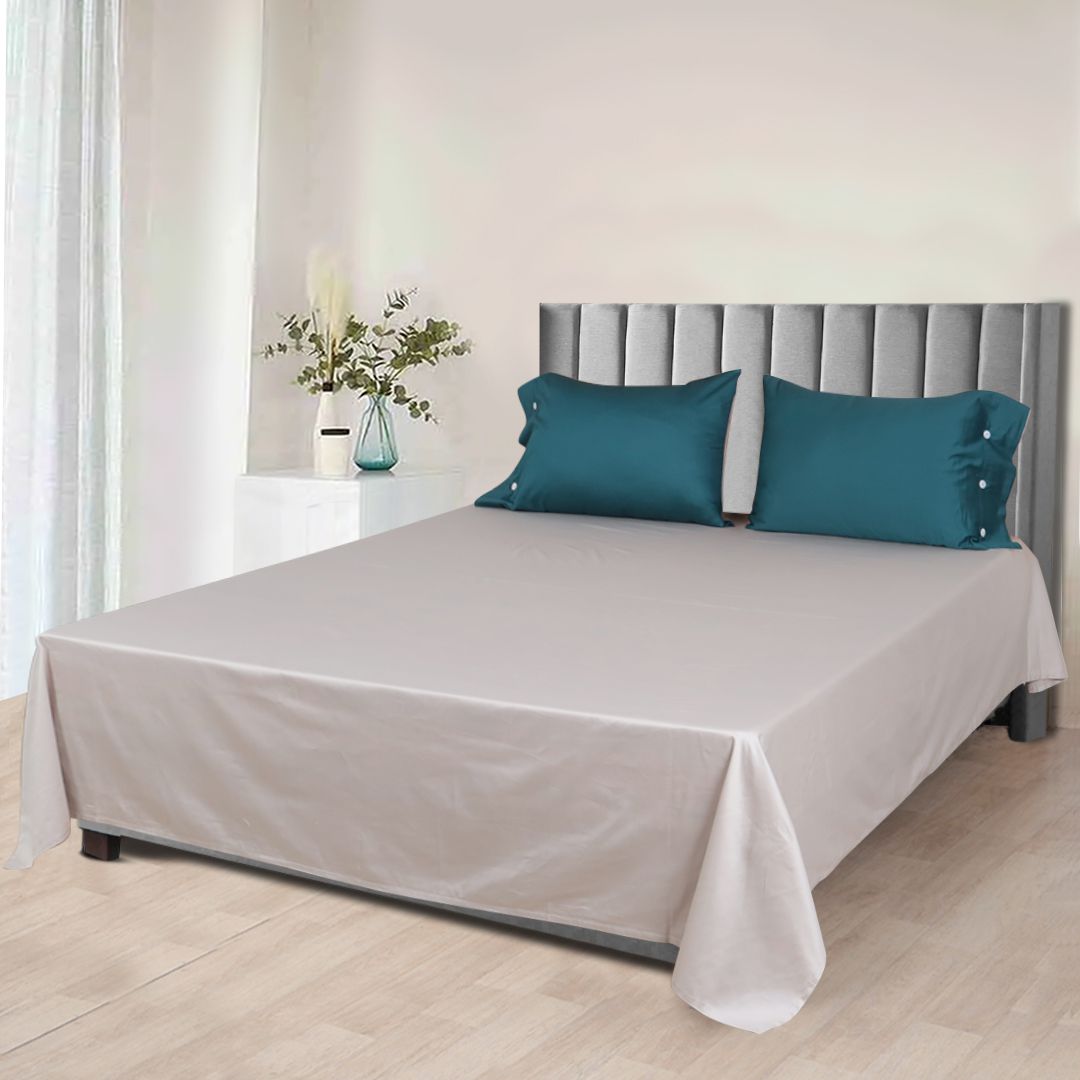 4-Pcs Swanky Cotton Satin Reversible Bedding Set