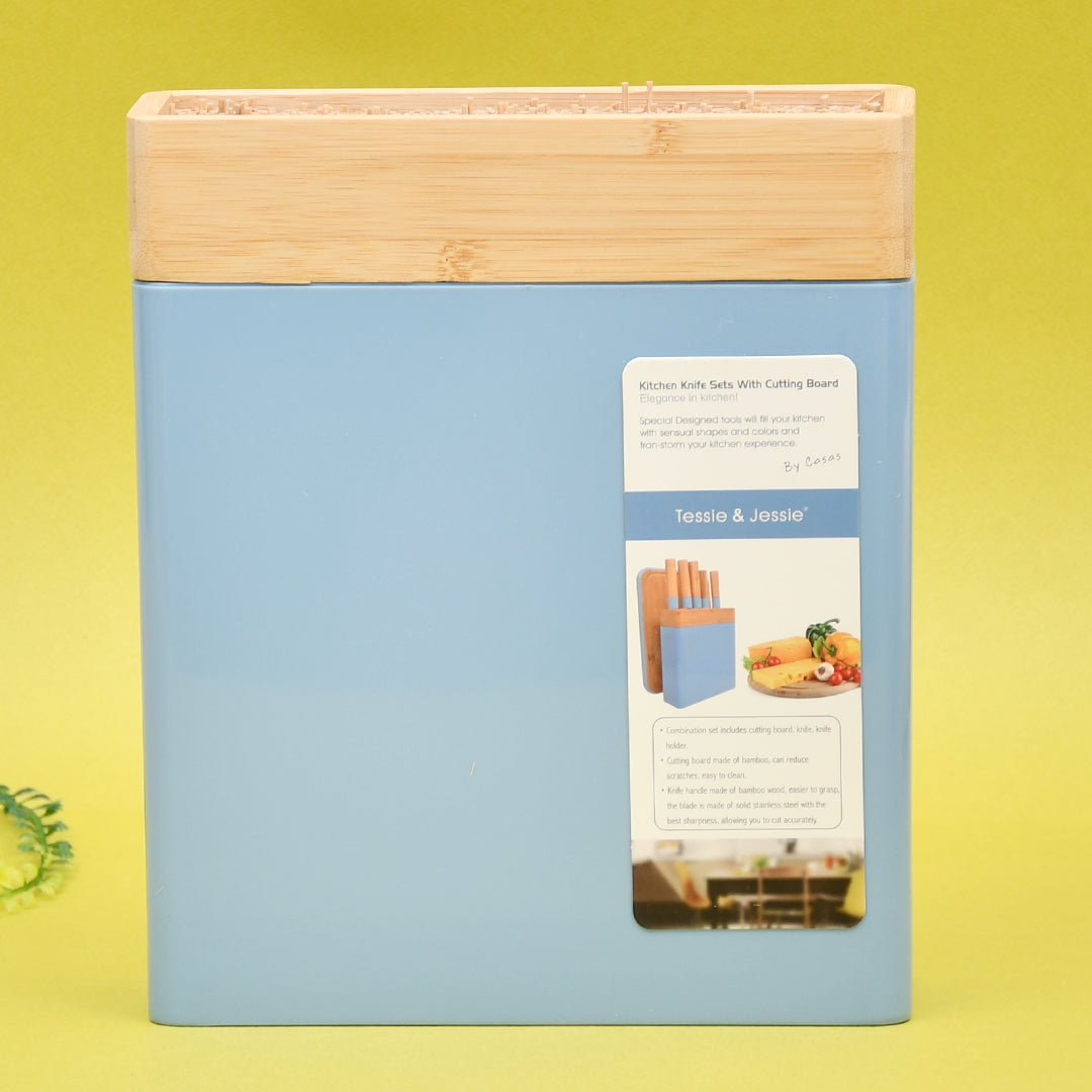 Tessie & Jessi Bamboo Knife Holder with sticks